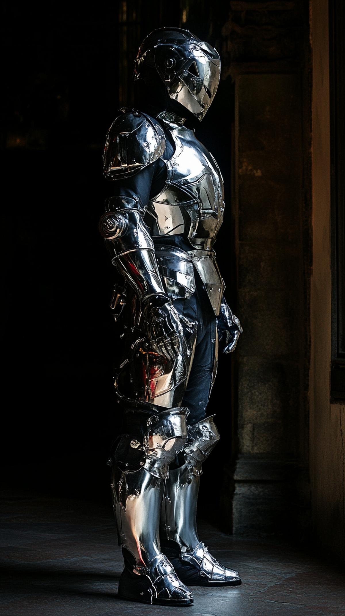 Knight in the armor of the future, futurism