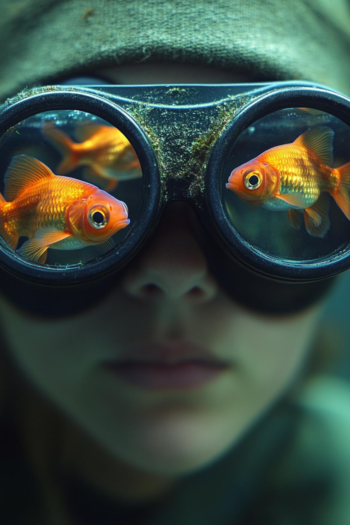 Goggles with aquariums instead of glasses.