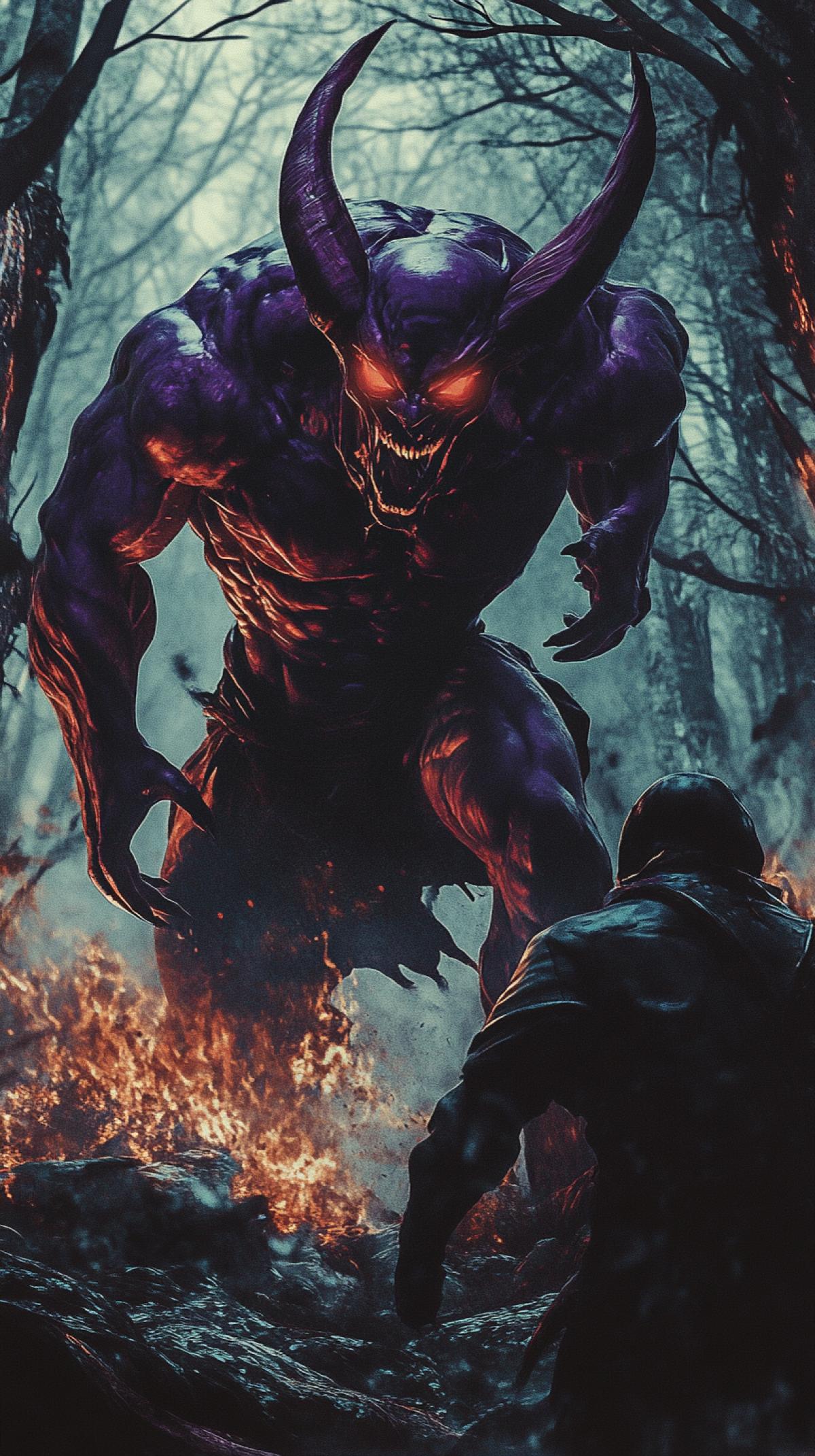 The battle between the Berserker and the poison demon,