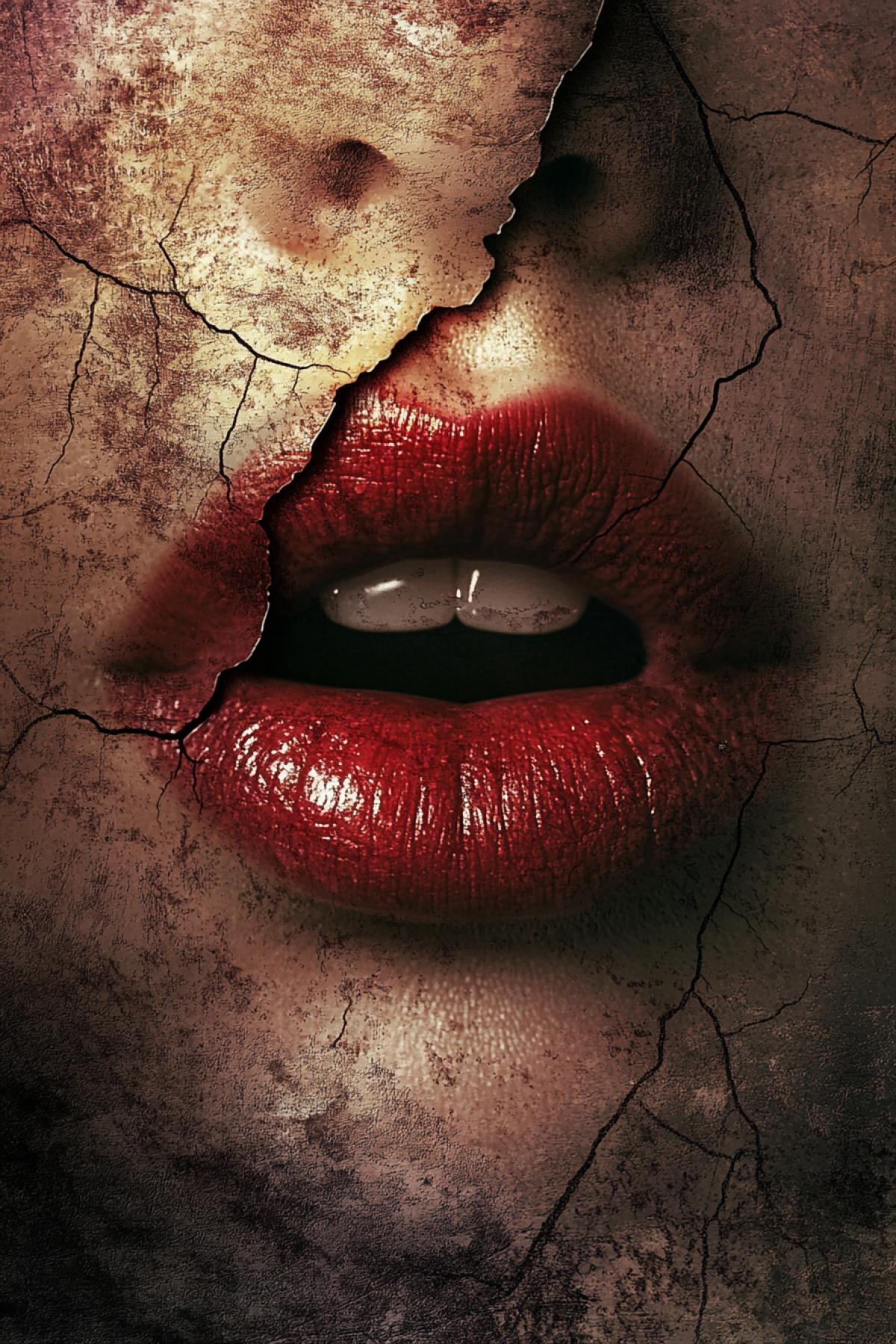 More lips in graphic design, in the style of the series of euphoria, madness, flicker, realistic image, photoshop