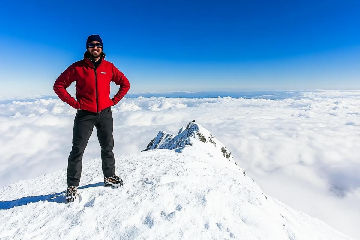 Planning a stylish fashionable futuristic down jacket in the sky