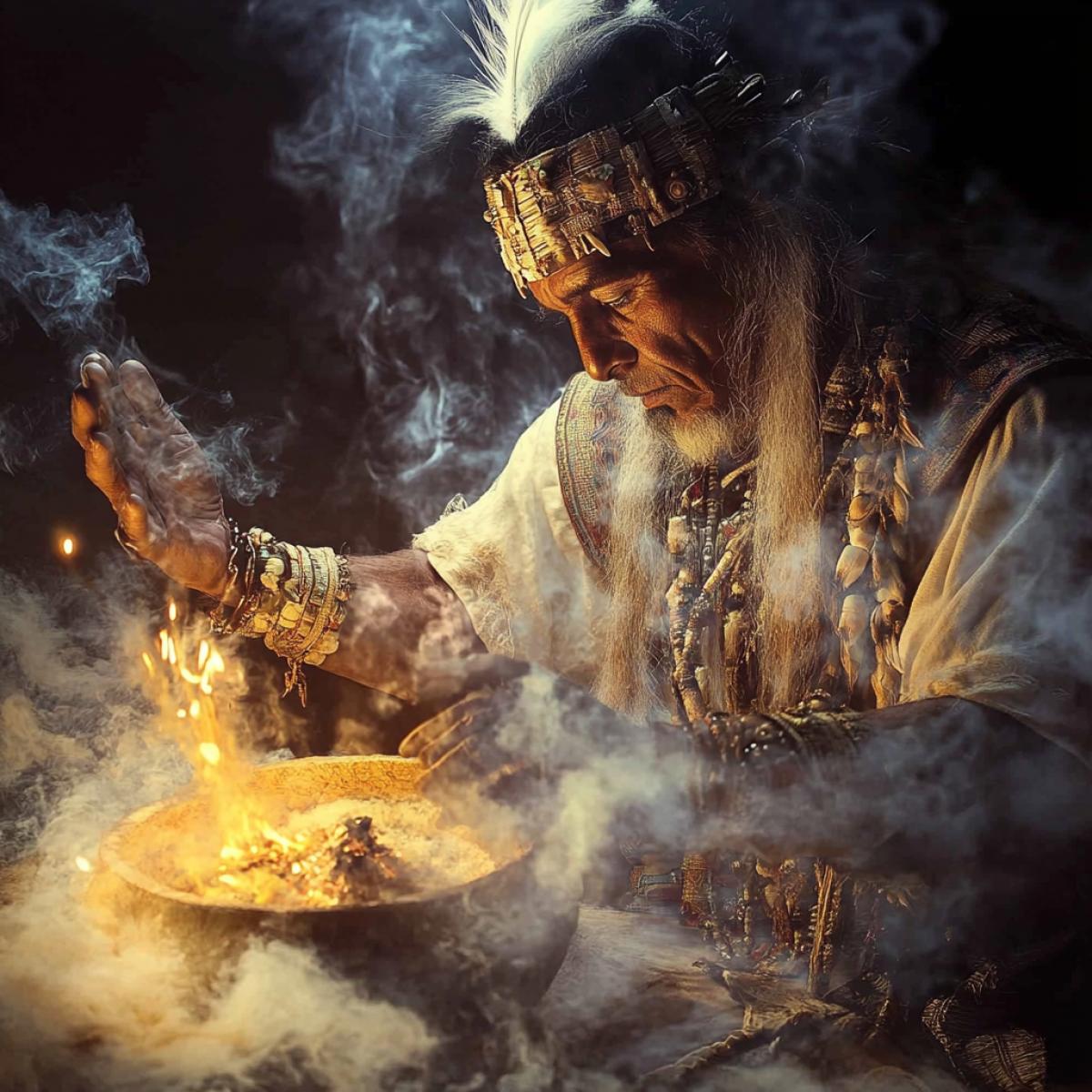 Ancient ritual, the mystical ritual of the shaman. The sacrament and magic
