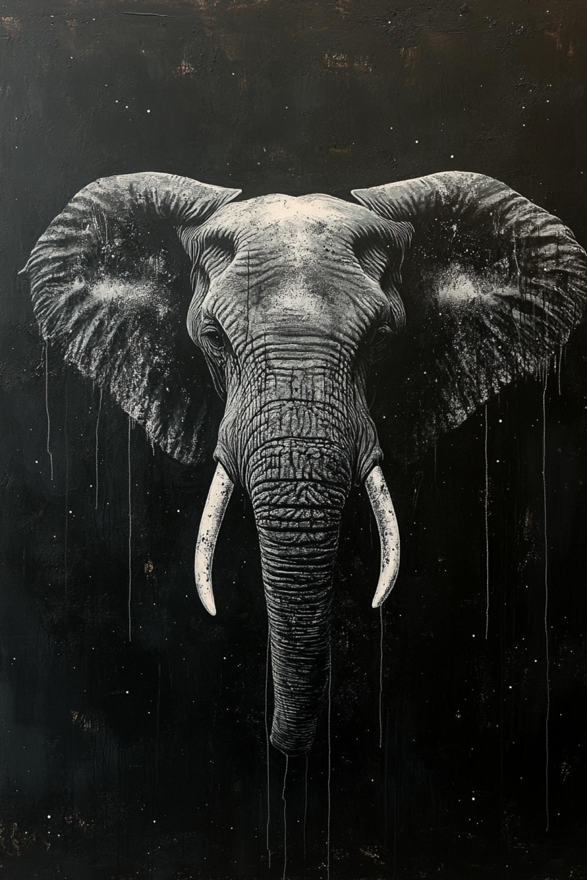 An elephant painted like a ze Real photo.