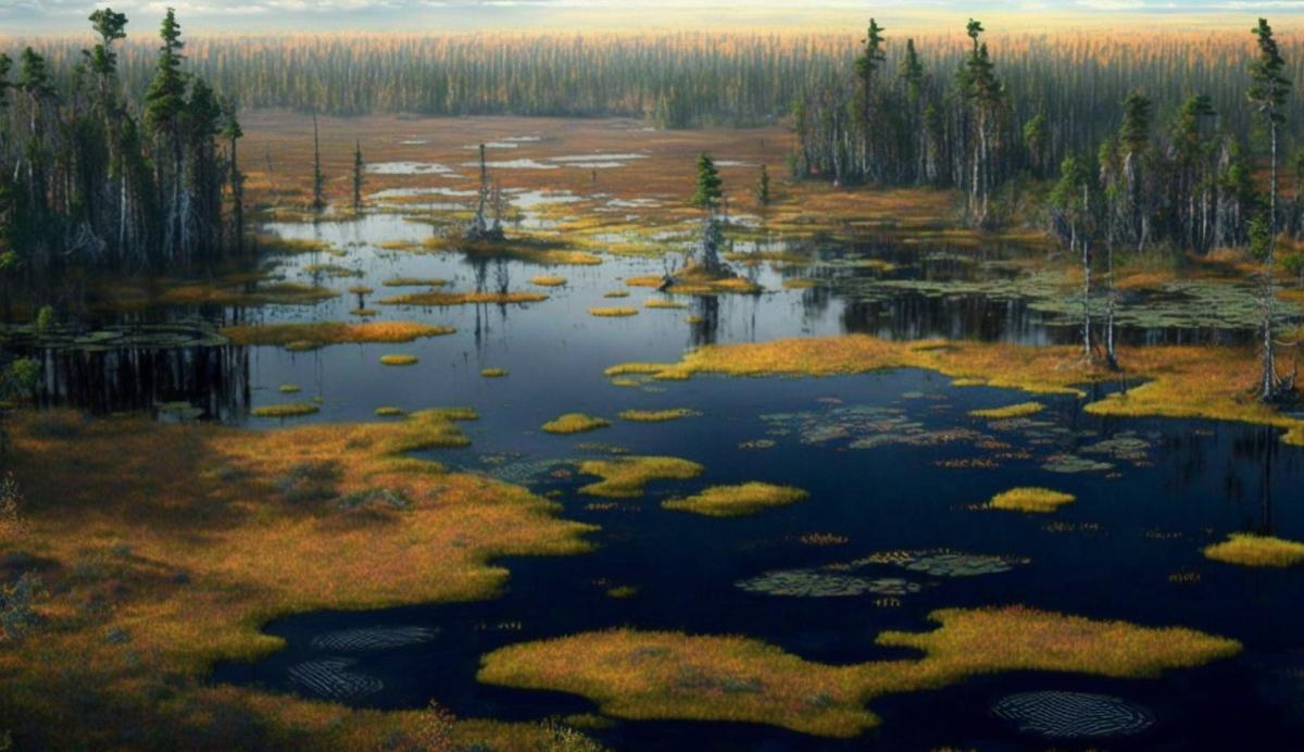 Vasyugan swamps of taiga