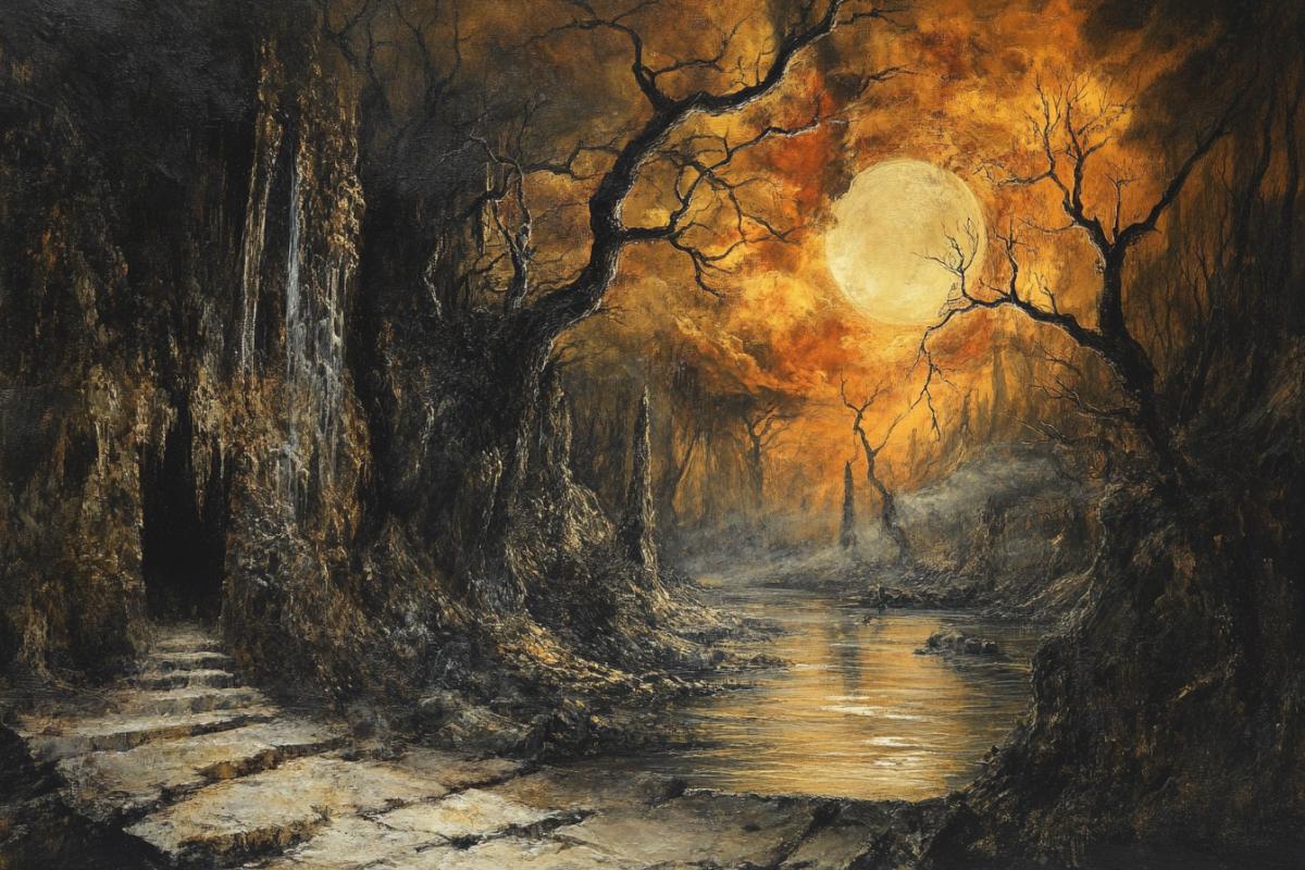 Embankment in hell near the Styx River