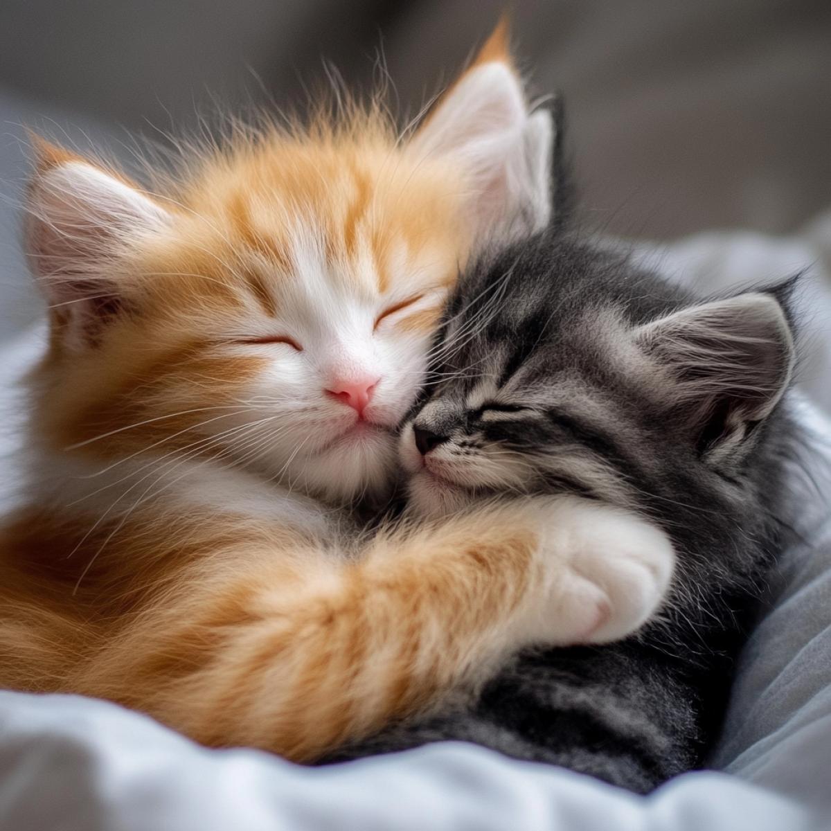 Cute hugs fluffy. Lask and love