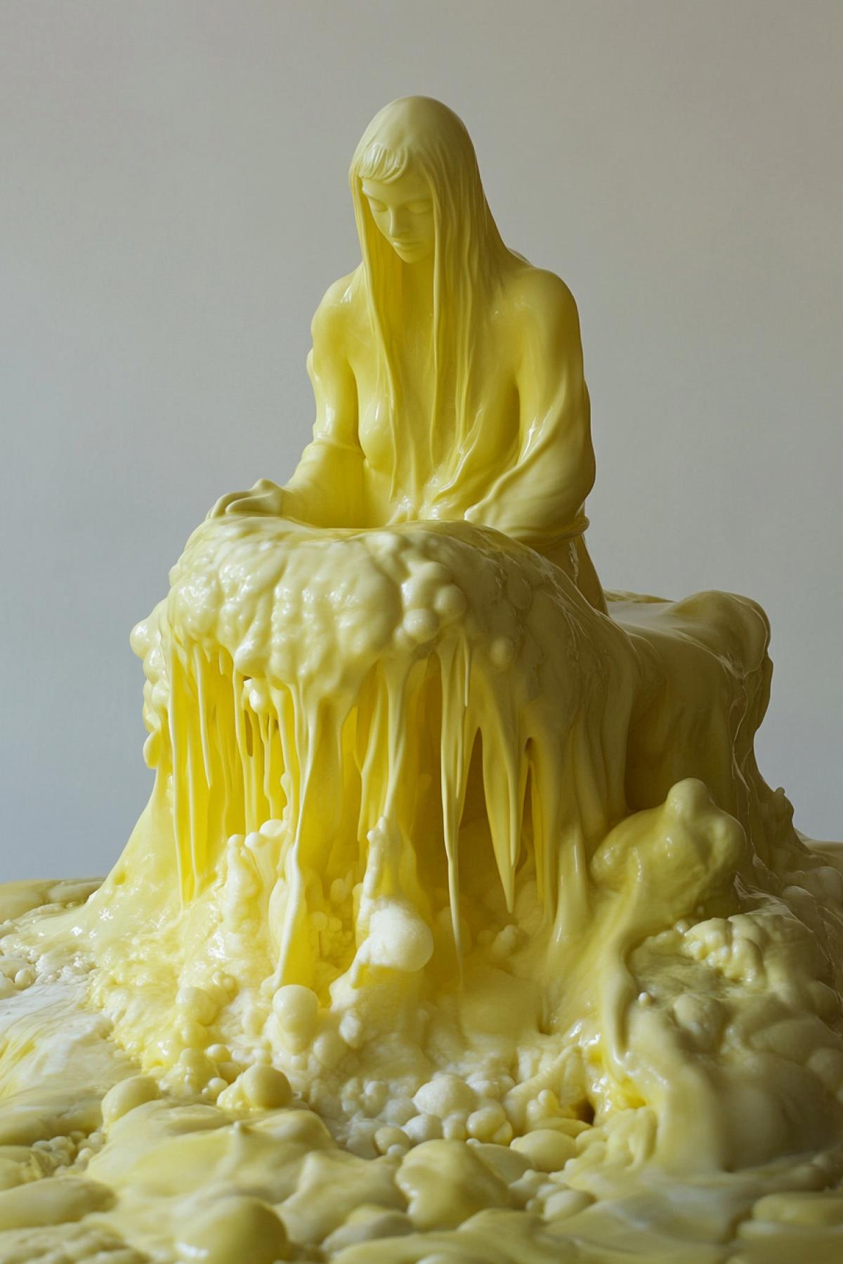 The classic figyellow water turns into something completely unusual and amazing. Imagine sculptures where the usual forms are combined with unexpected elements.