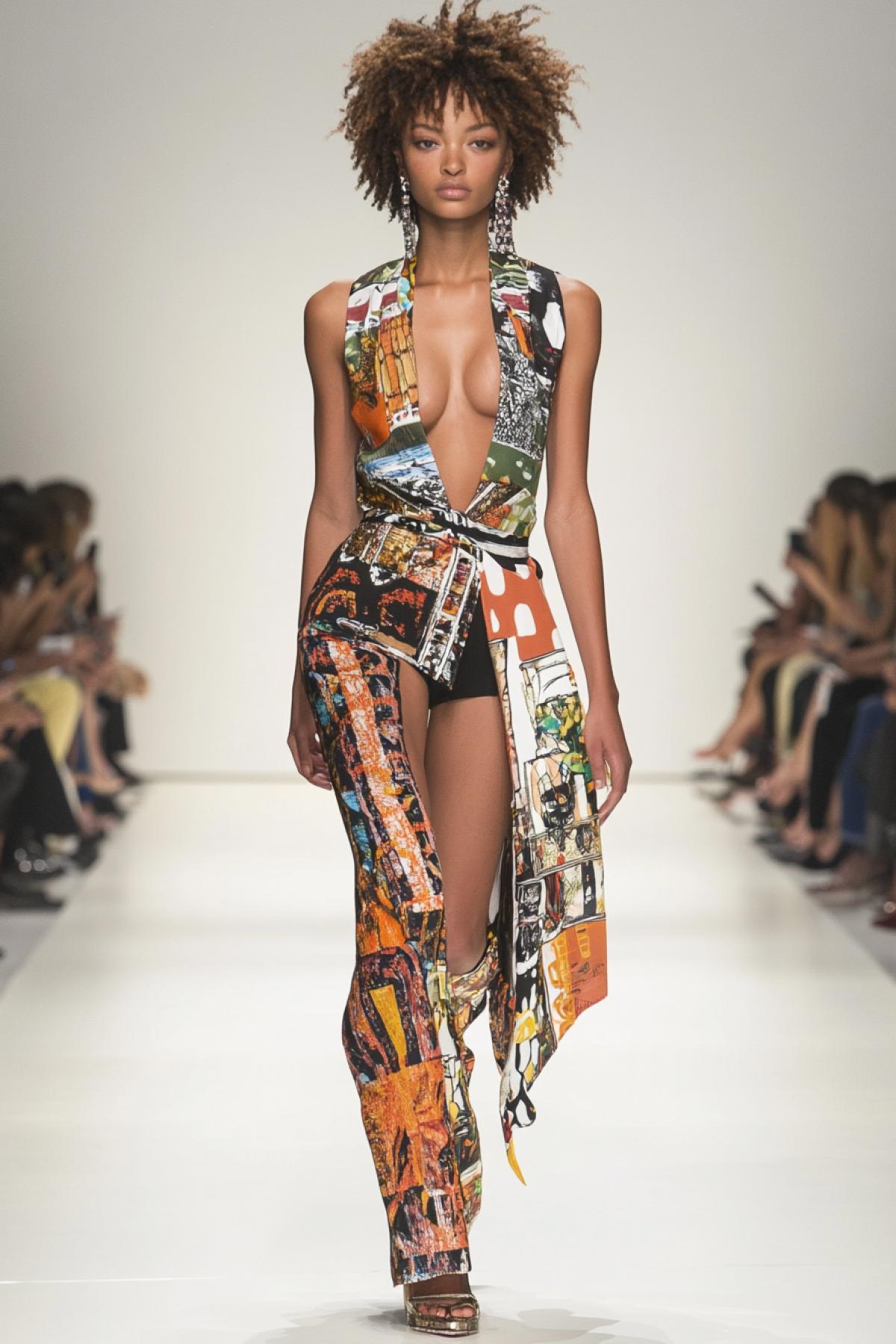 The image that will convey the atmosphere of stylish shows: spectacular catwalks, impudent outfits, original accessories and modern design ideas.