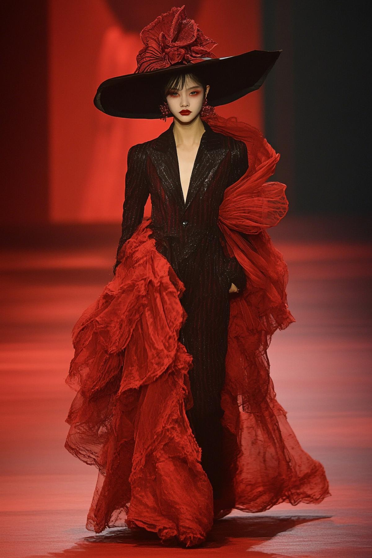 The image that will convey the atmosphere of stylish shows: spectacular catwalks, impudent outfits, original accessories and modern design ideas.