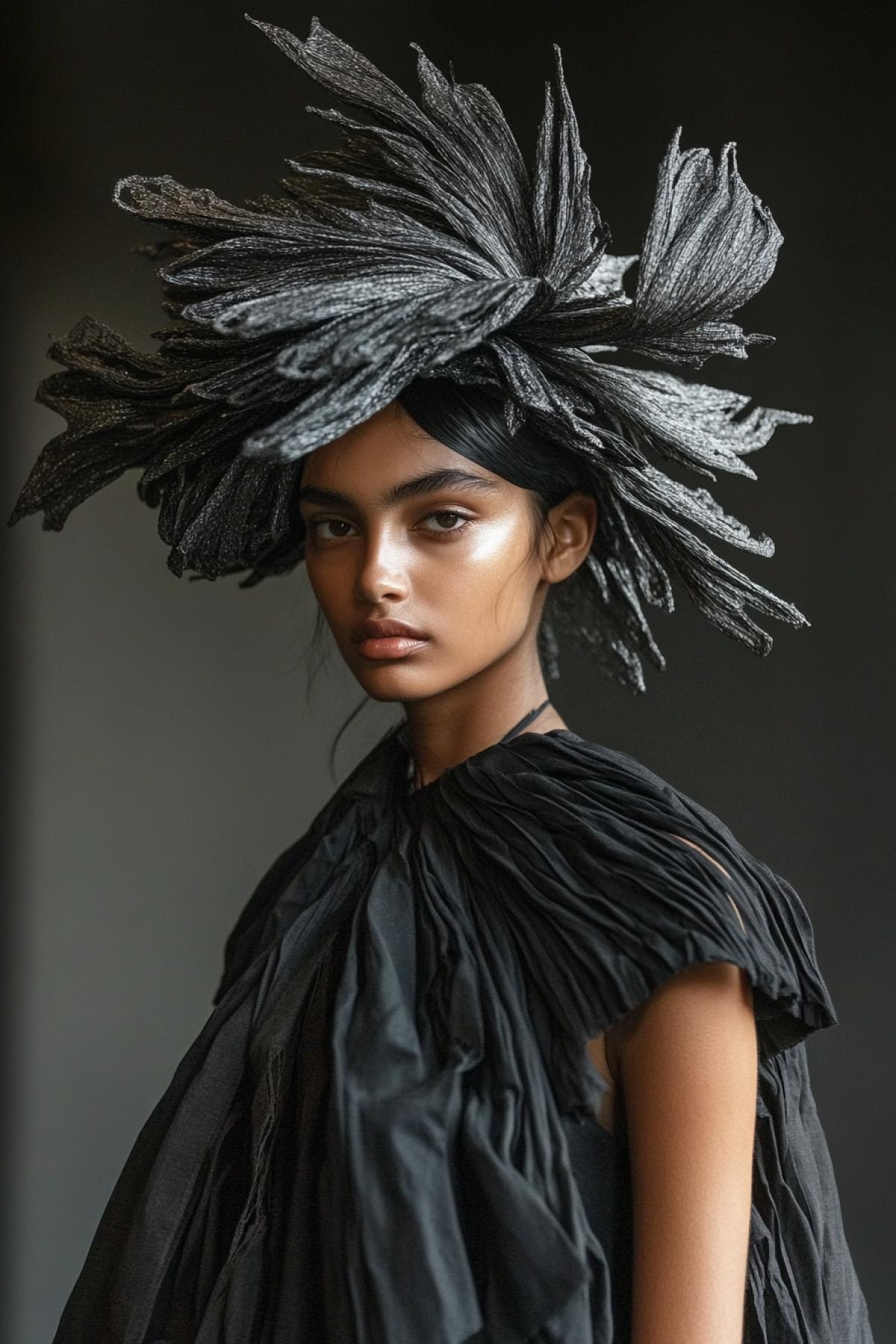 The image that will convey the atmosphere of stylish shows: daring outfits, original accessories and modern design ideas.
