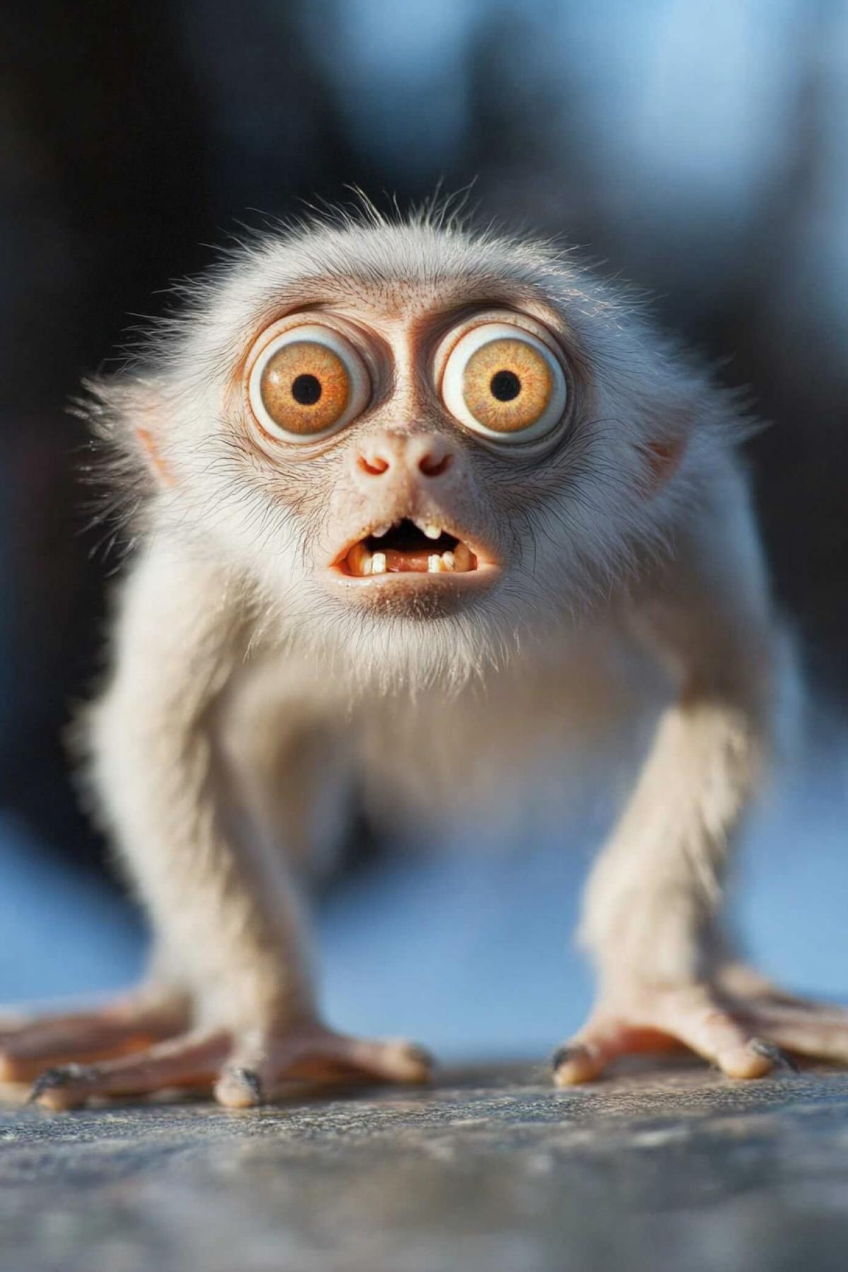 Create an image of an animal that looks unusual and very funny because of its fabulous completeness.