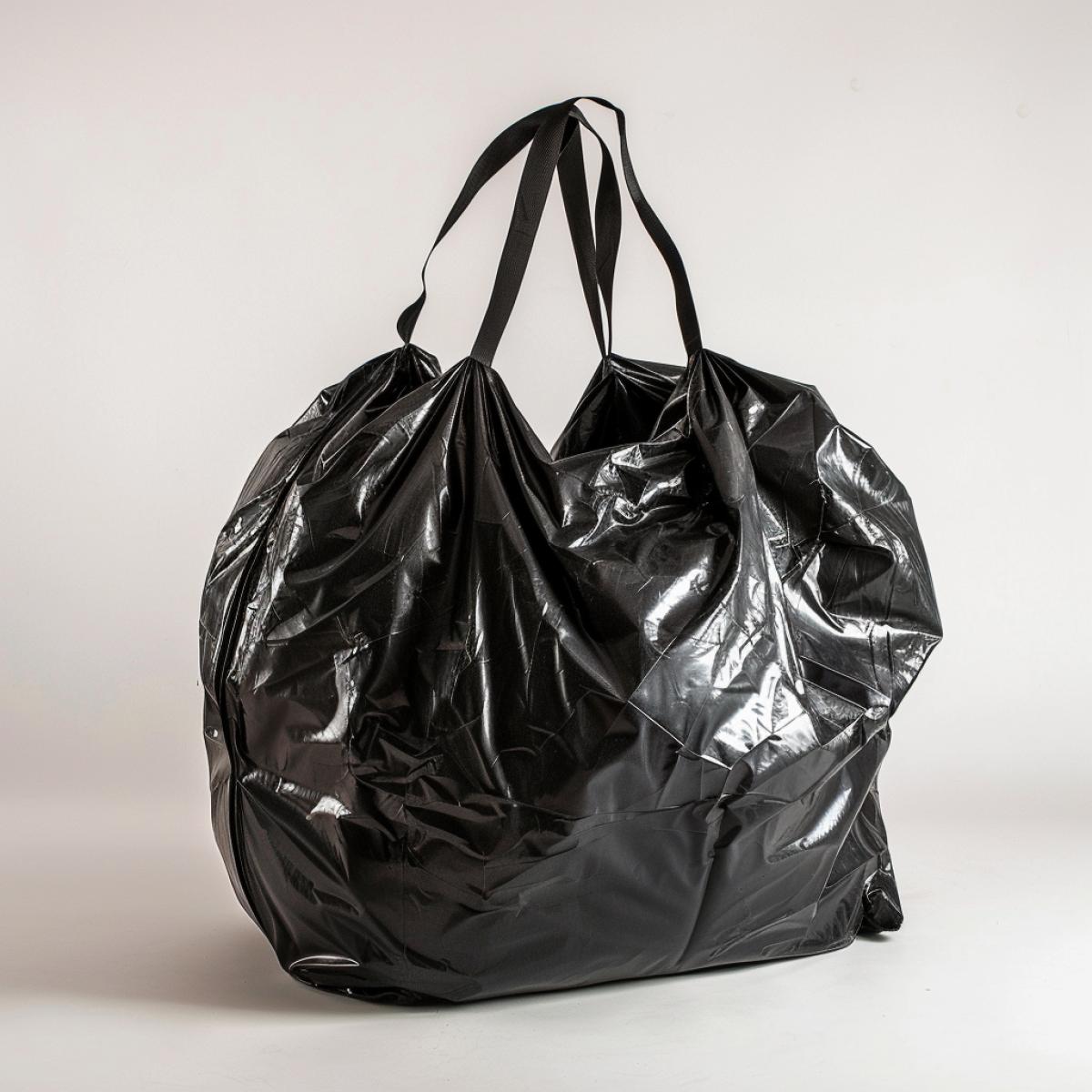 Manual bag made of garbage bag