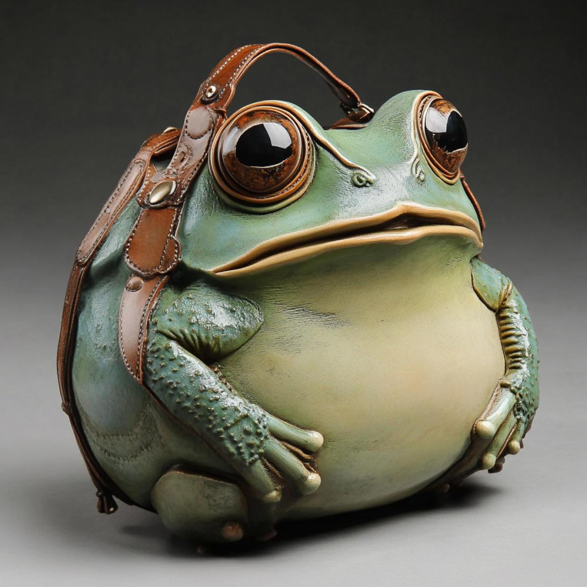 Unusual handbag in the form of a frog