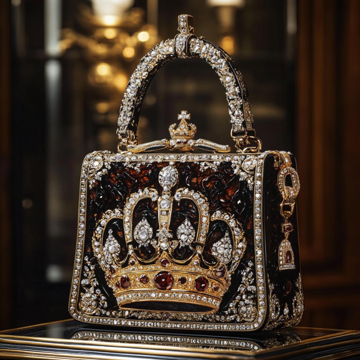 A bag that is the best in the world and the most expensive with inlay as a royal crown