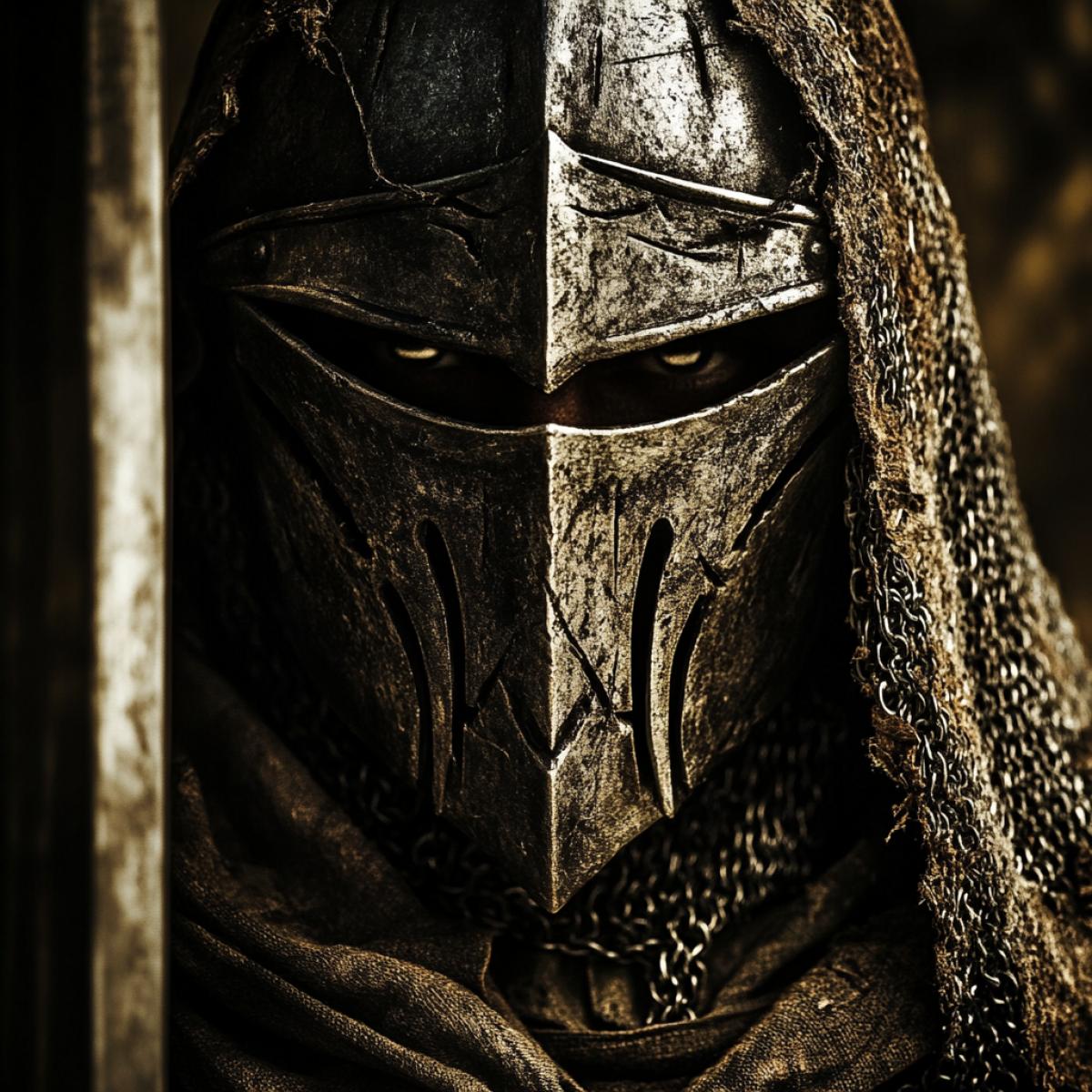 The mysterious knight Renaissance of the legend is clear that he was the winner and the warrior took his part of his face so that he was not recognized and he remained mysterious