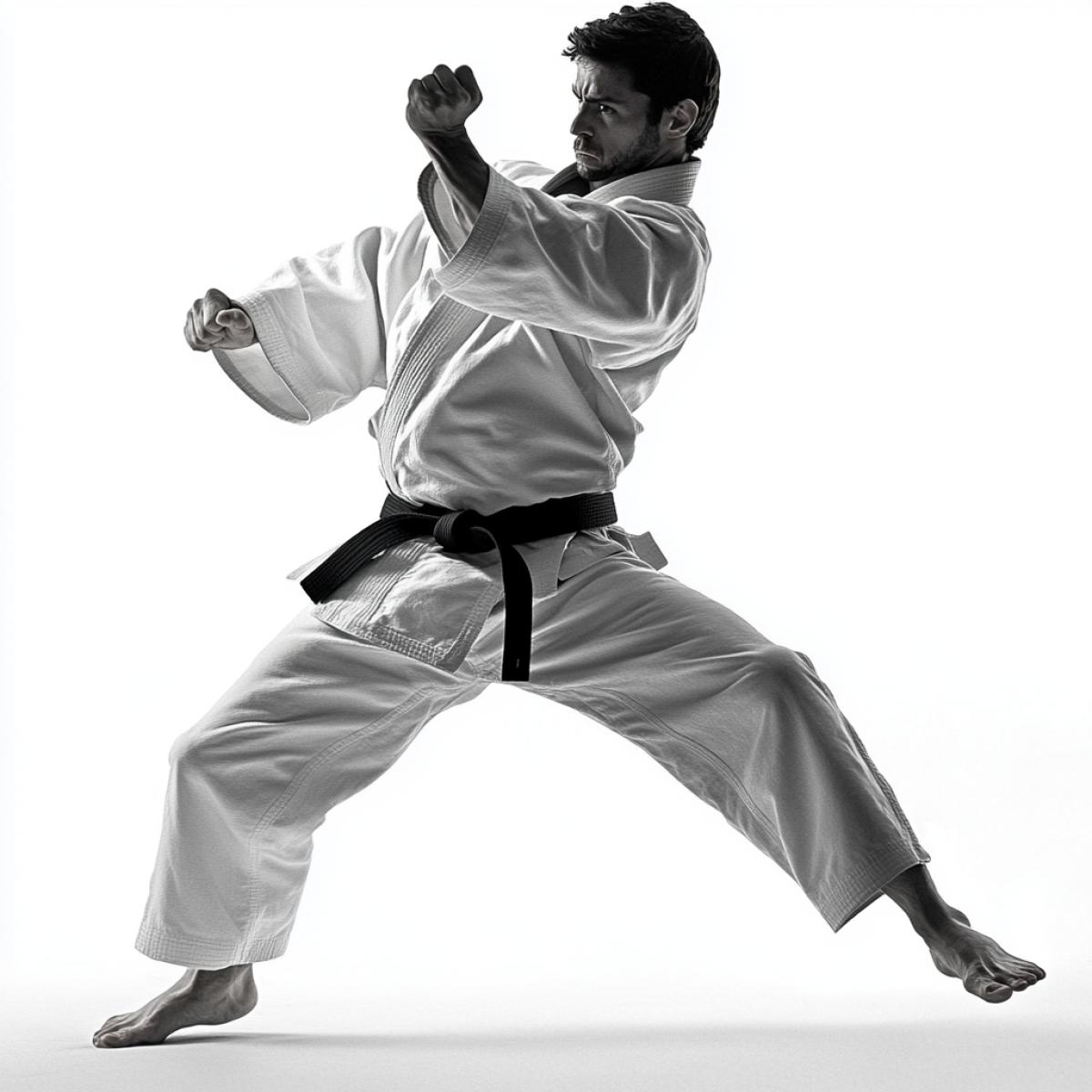 Karate in action. Dynamics and action