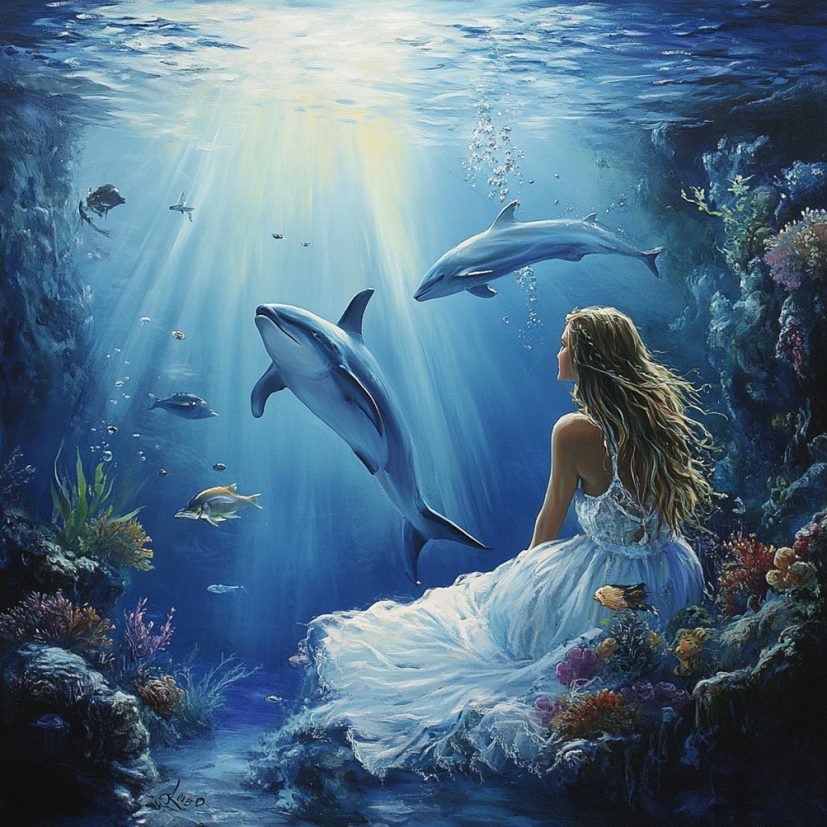 The greatness and mystery of the underwater world. Beauty and realism