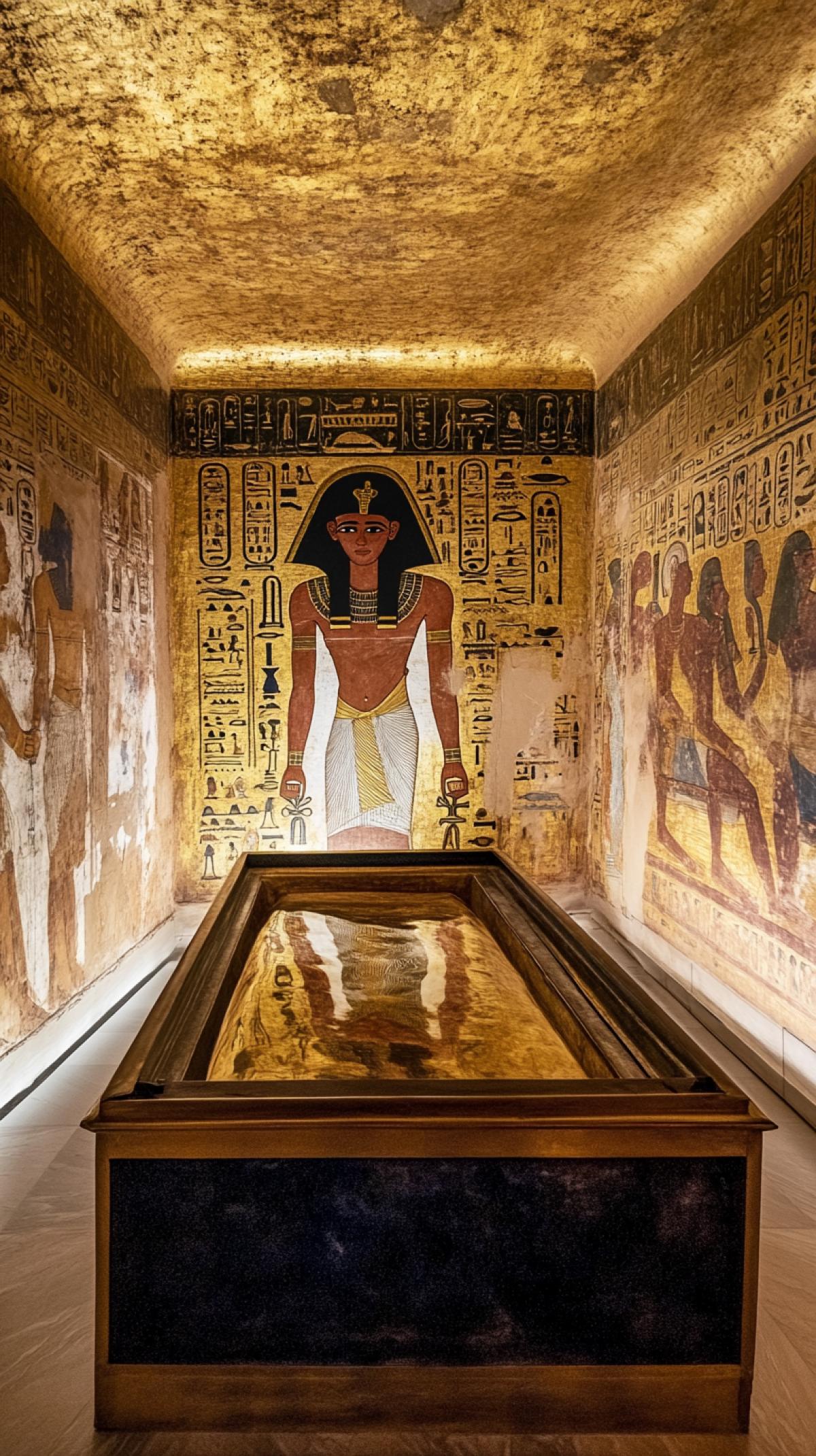 Inside the tomb of Tutankhamun. Mystery, mystery. Photo