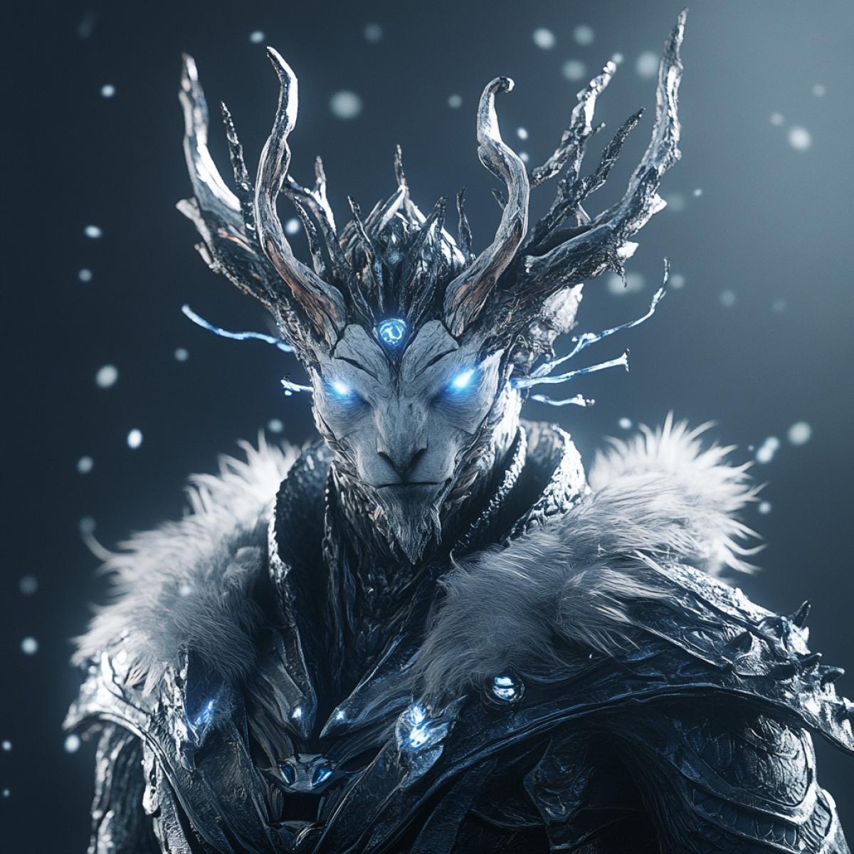 He is a cosmic creature from other worlds, a character, a character in the style of Skyrim, tumbles overflowing tones, high detail, realistic graphics