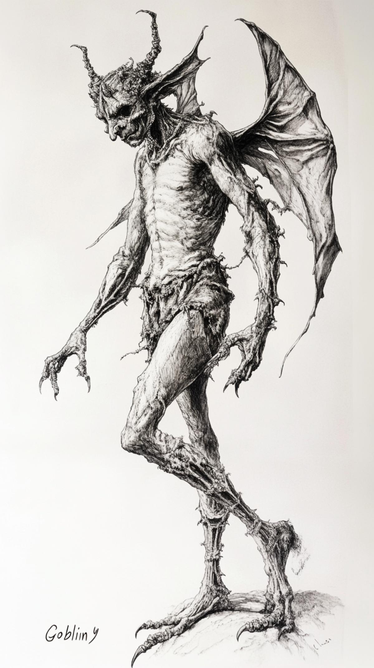 Full-length \"Goblin\" by Ernst Haeckel