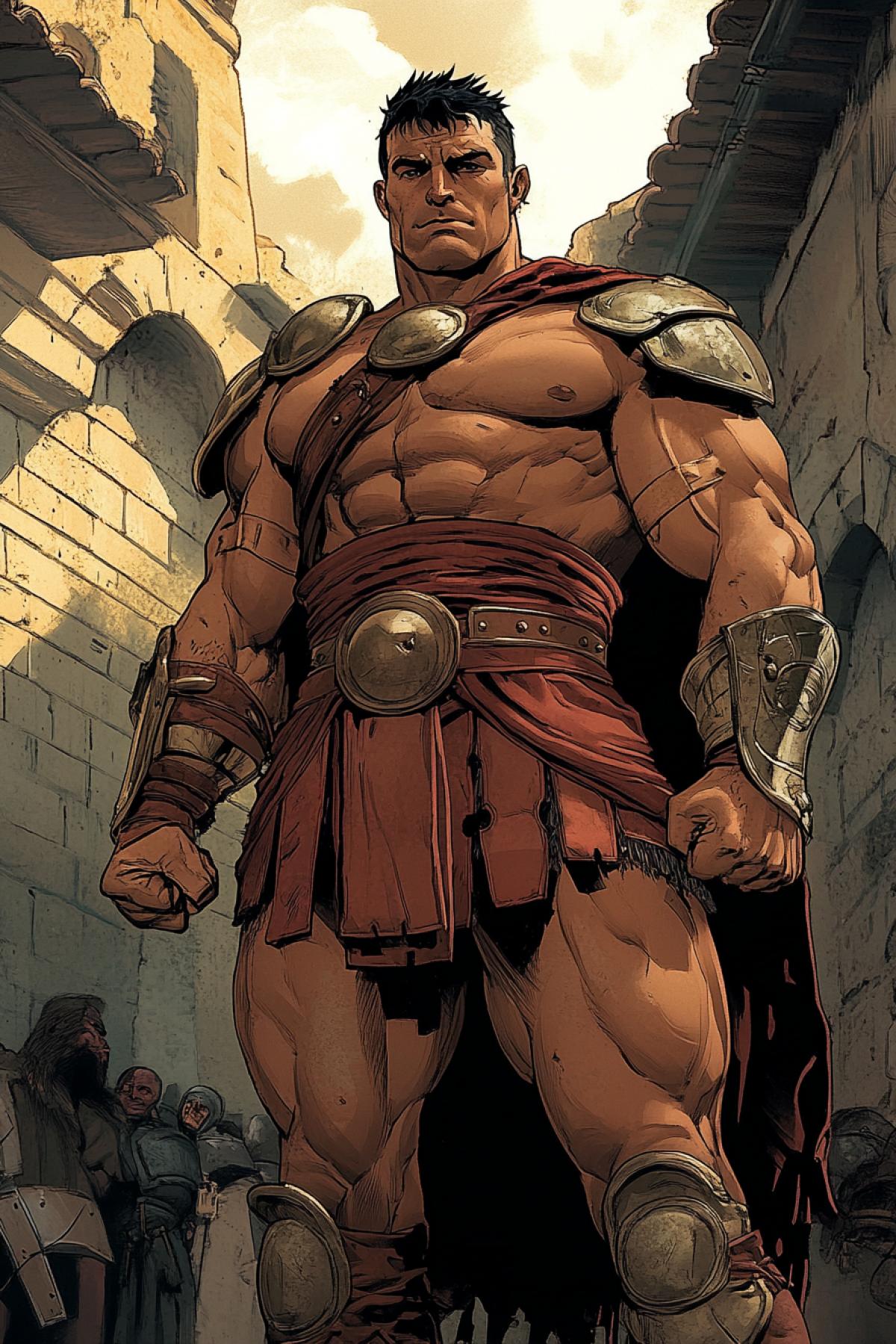 Gladiator Crings from the house of Batiata Realism Cartoon