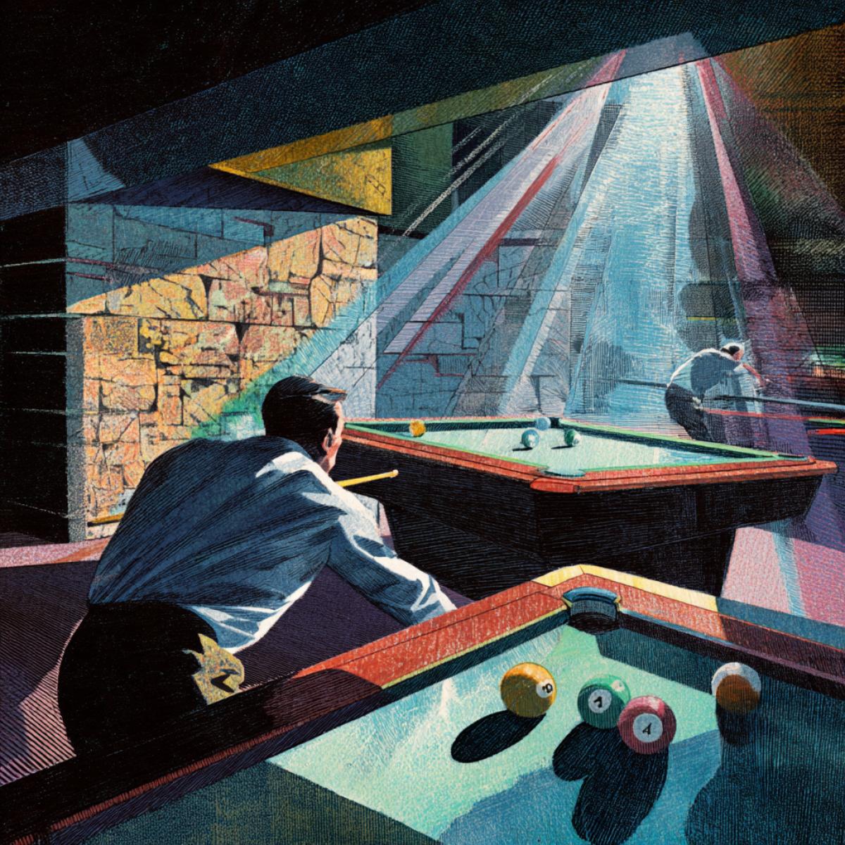Advertising games in billiards. Perspective, control of the control, 