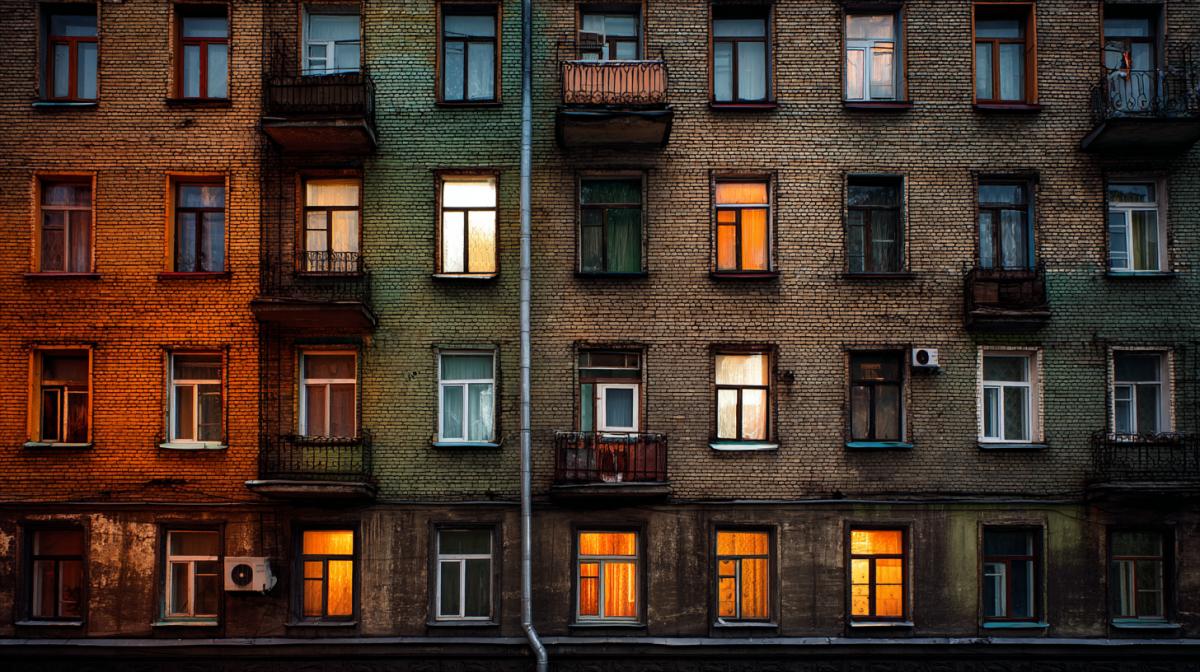 USSR of the windows of the city.