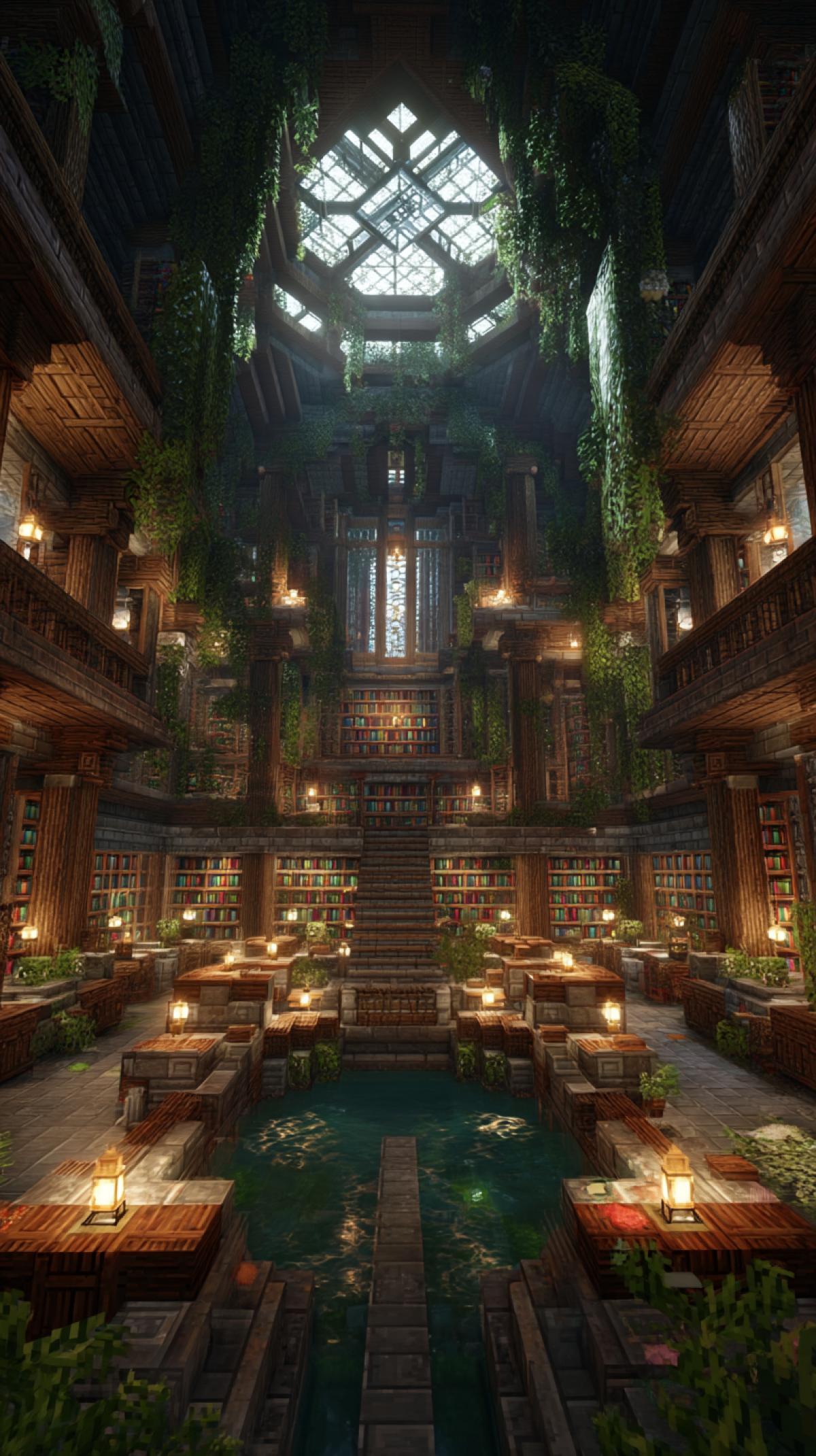 inside the minecraft library