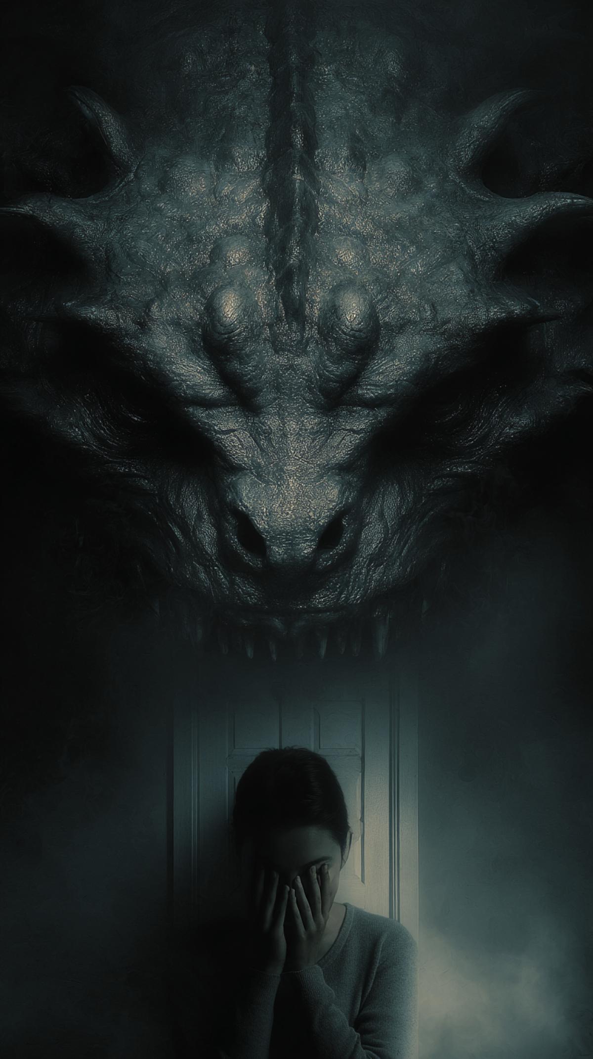 movie poster, horror genre, creepy monster, photoshop