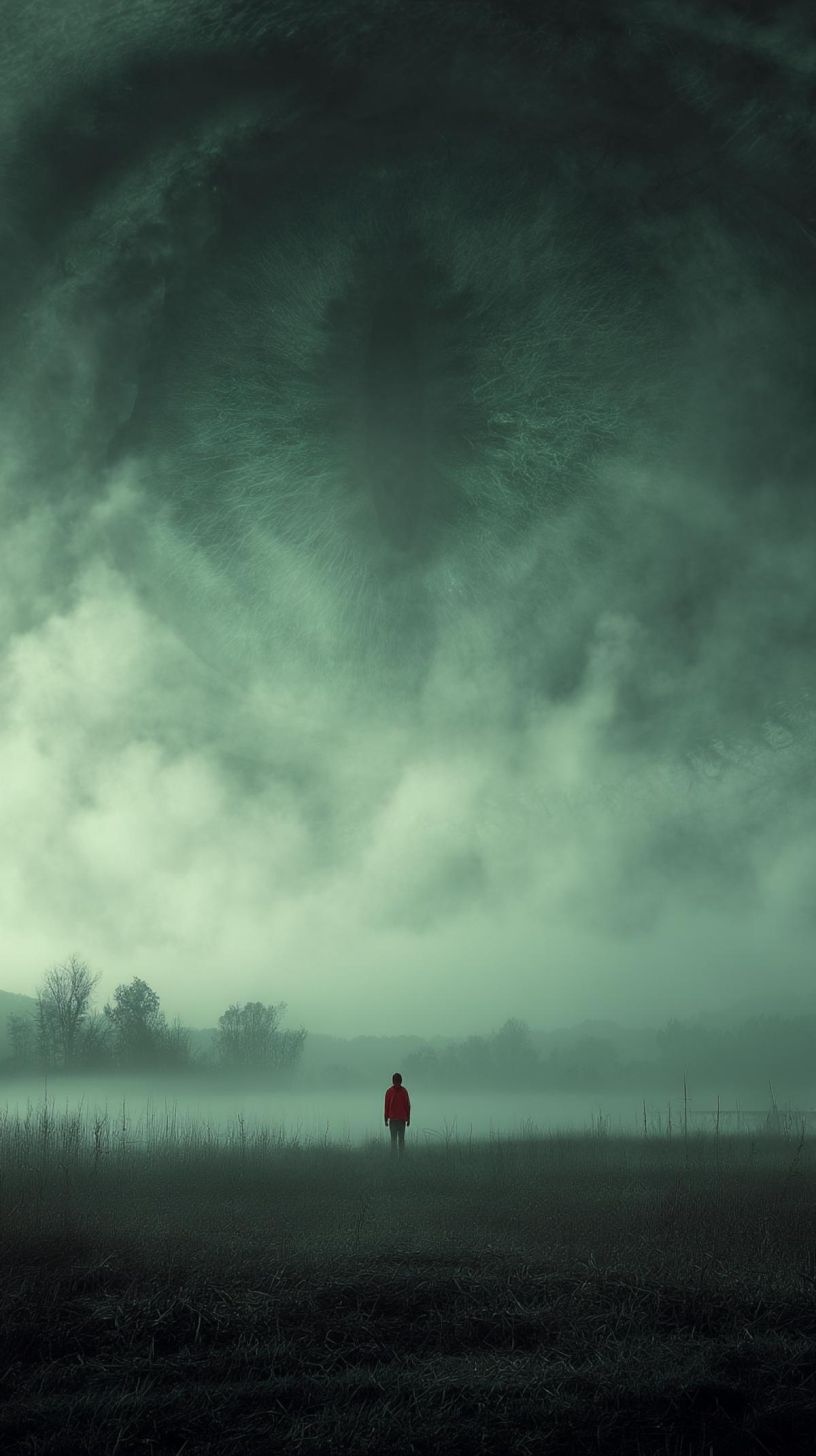 movie poster, horror genre, creepy unexplained phenomenon, photoshop