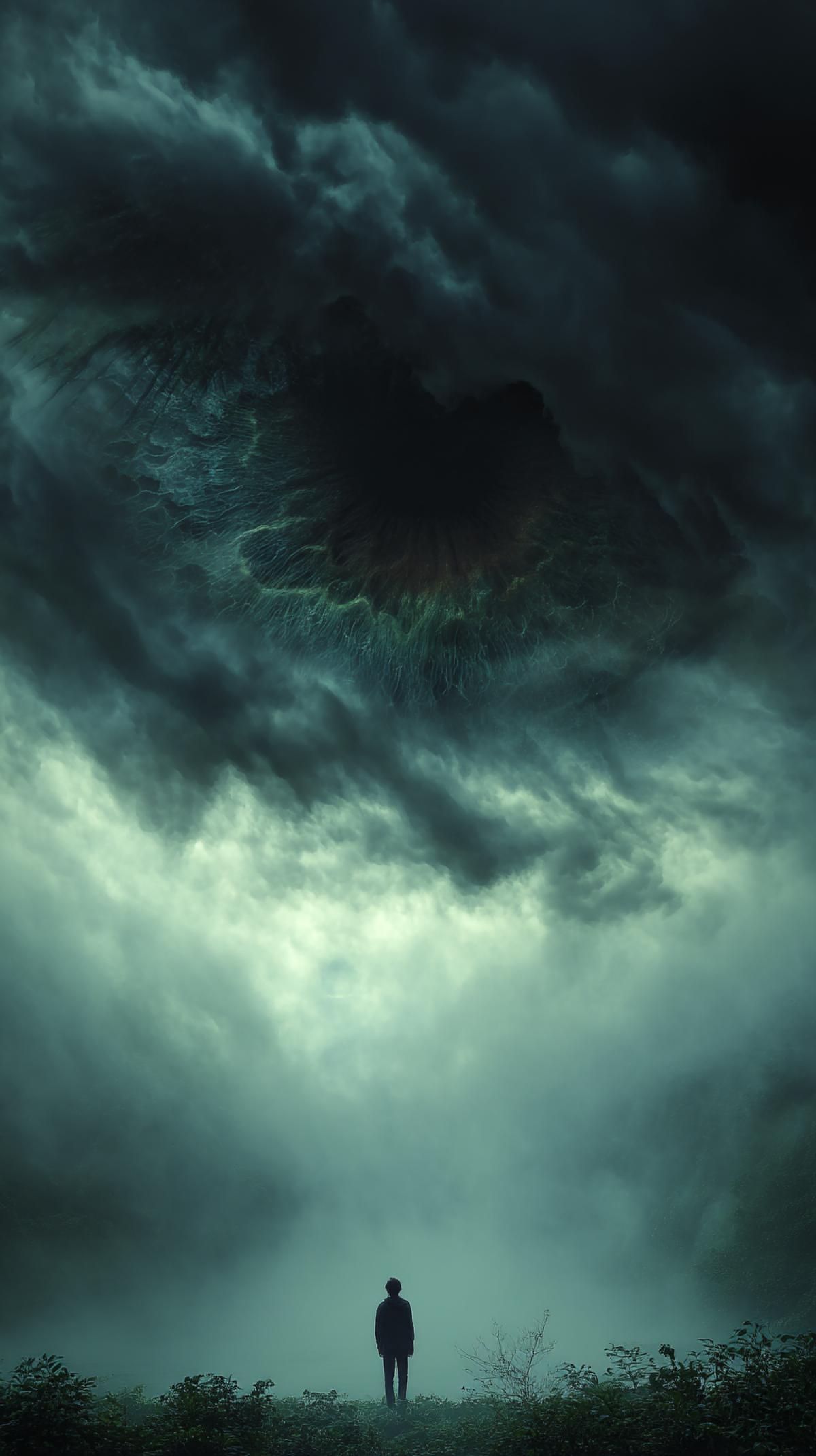 movie poster, horror genre, creepy unexplained phenomenon, photoshop