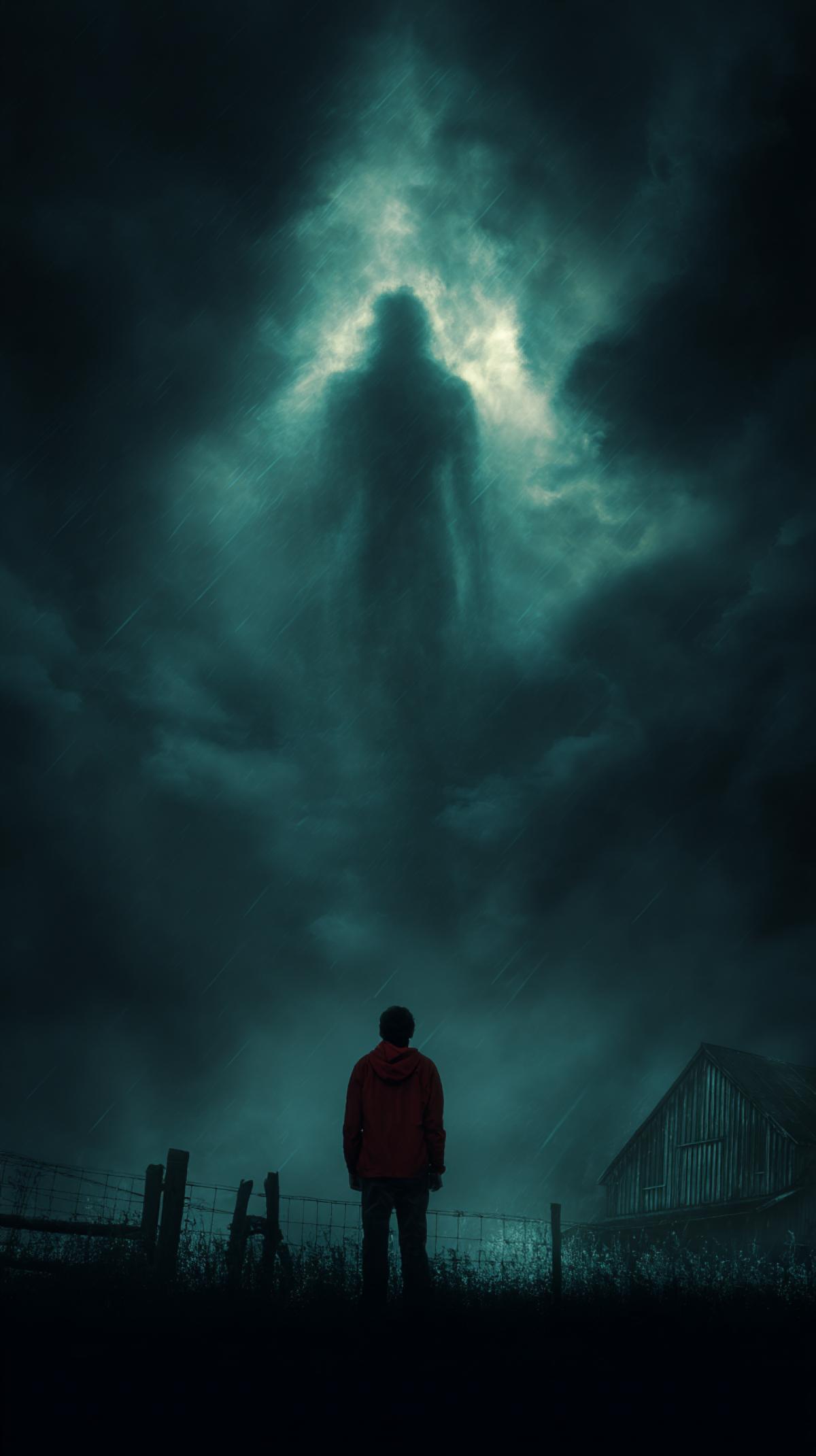 movie poster, horror genre, creepy unexplained phenomenon, photoshop