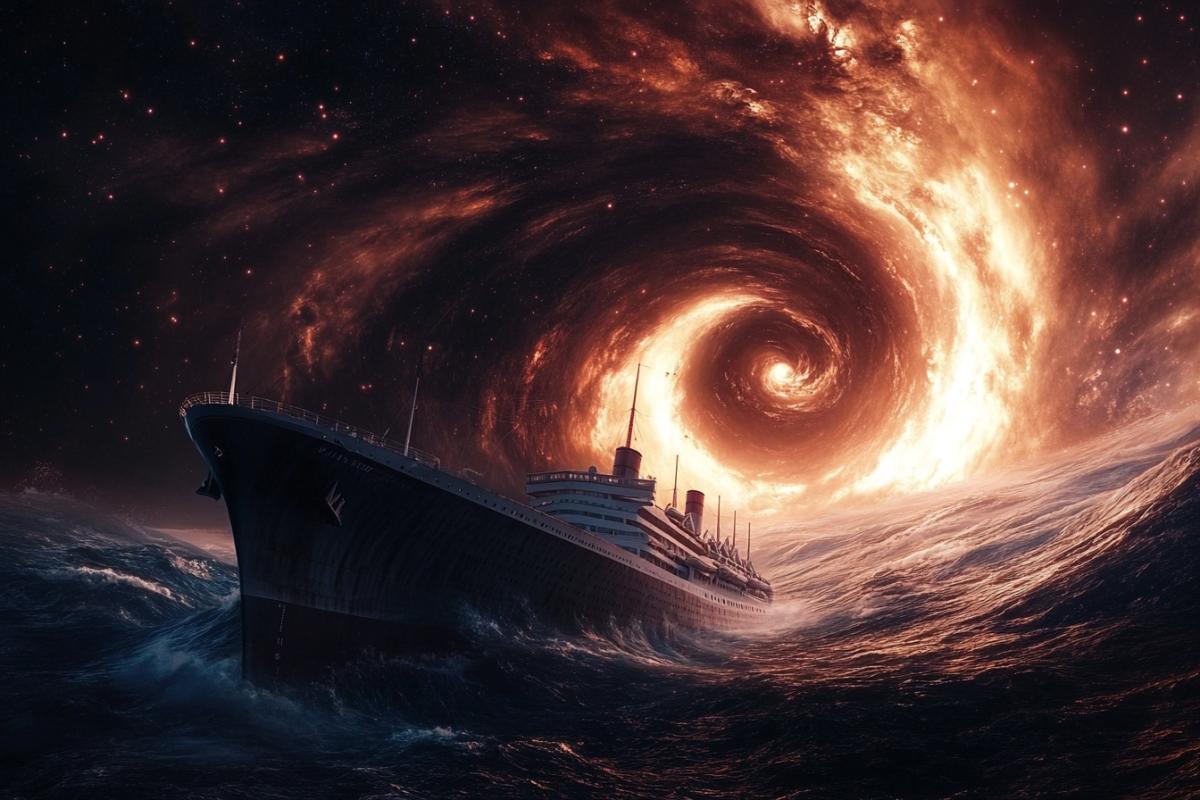 Titanic falls into a galactic dark hole