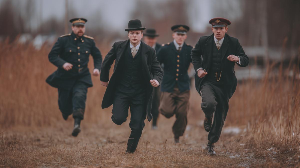 Chase of Hanskters and policemen