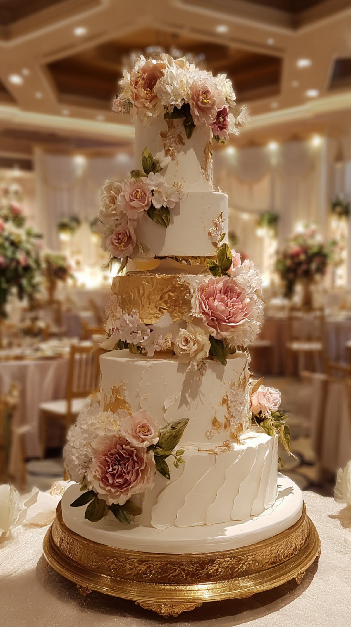 Wedding lush multitier cake. Wedding
