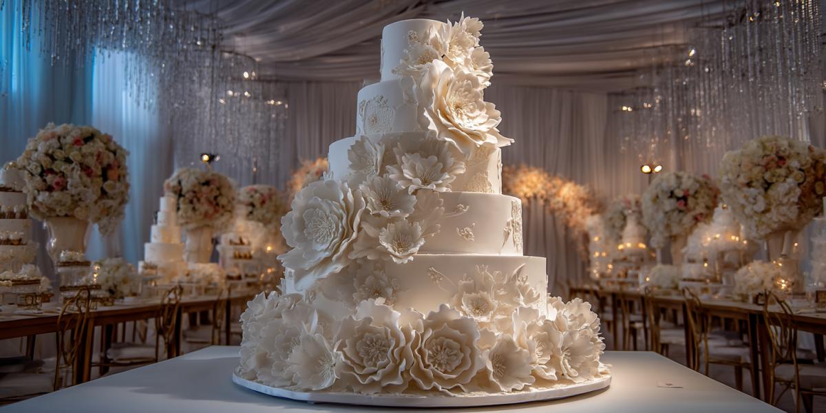 Wedding a lot of furious cake in natural feng Shua