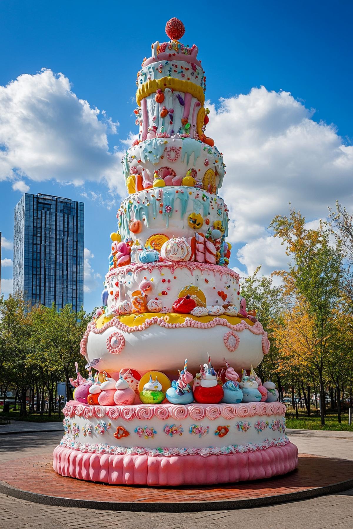 Monument to the cake in the city center
