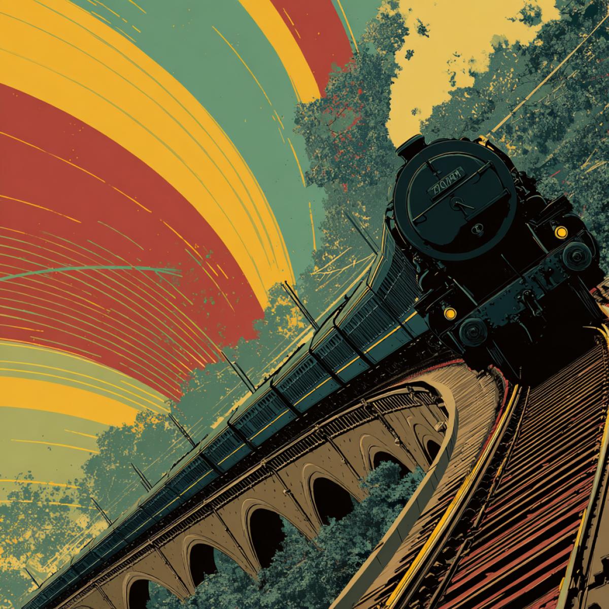 Rails and trains elegant