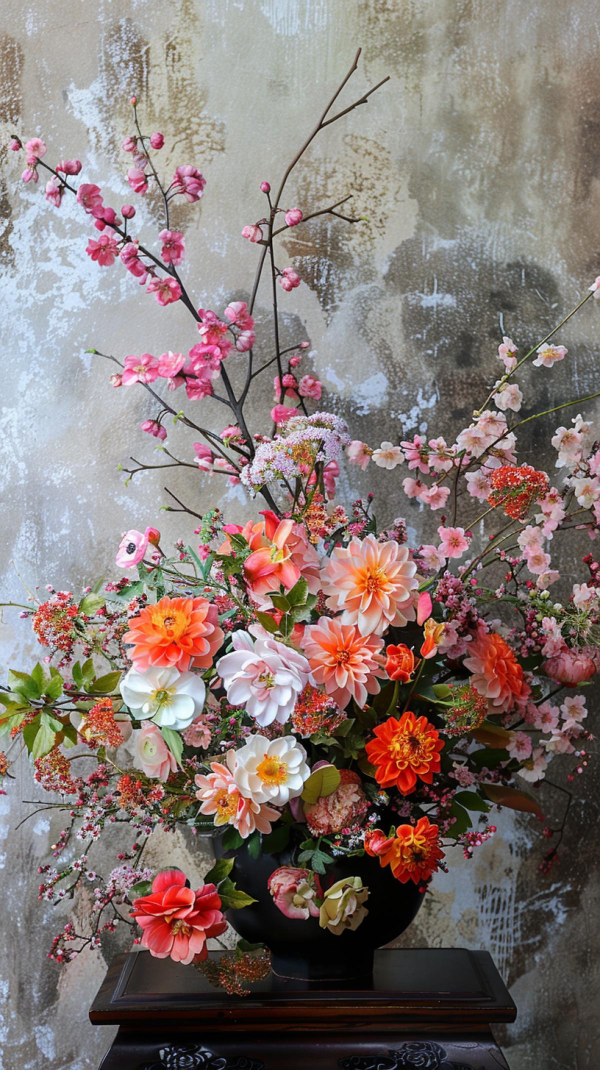 Japanese bouquet of flowers
