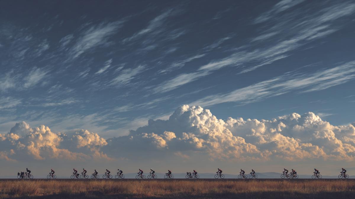 Cycling convoy on horizards
