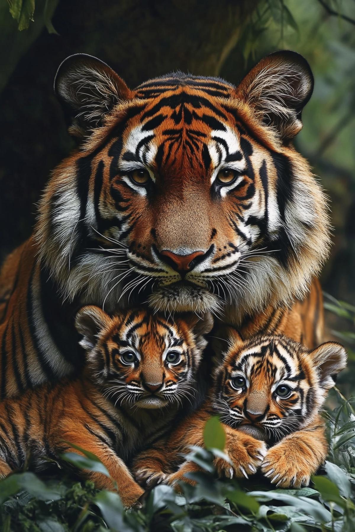 An animal with cubs