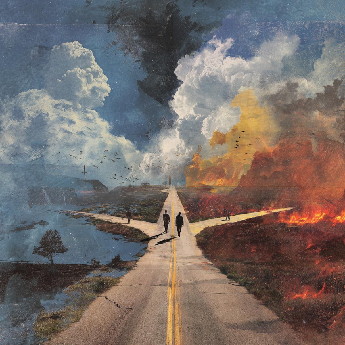 Crossing 2 roads, one to paradise, second to hell