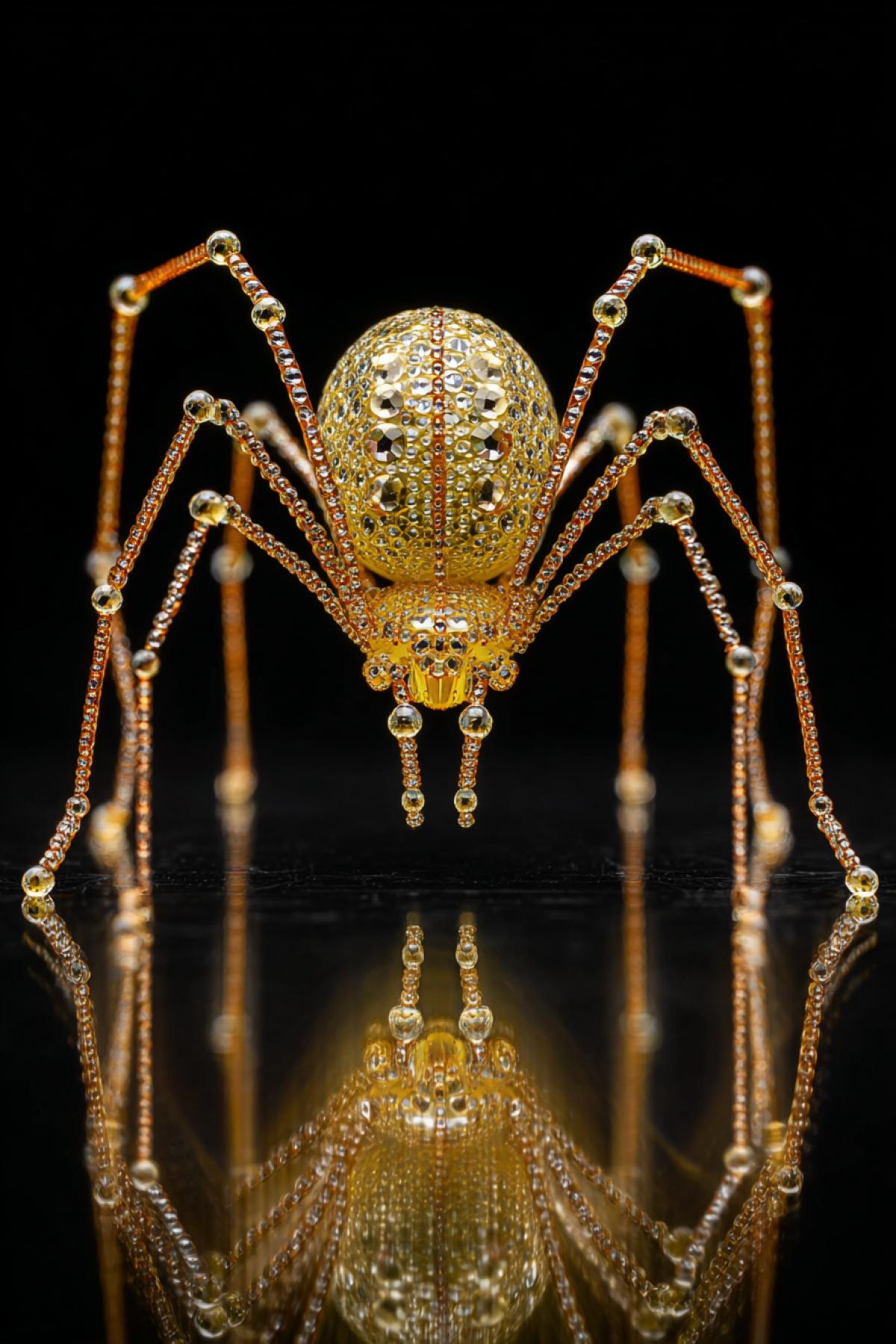Crystal spider figyellow water
