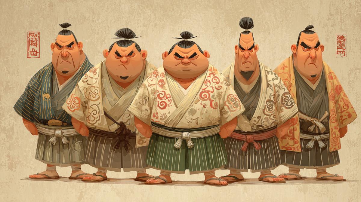 Sumo team, caricature