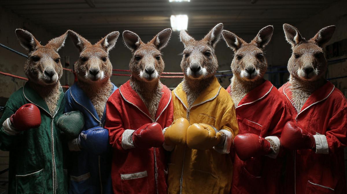 Kangaroo team in boxing