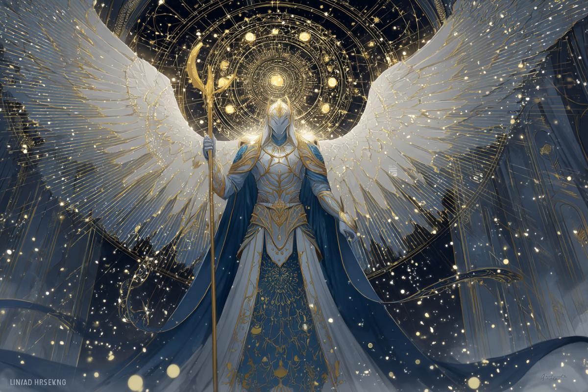\"Keeper of Knowledge\" mystical guard of the soaring among the stars,