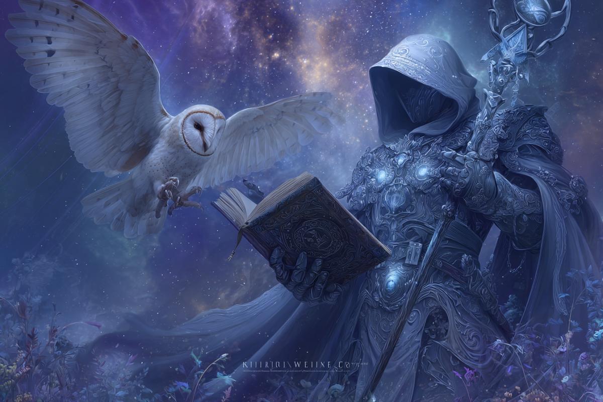 \"Keeper of Knowledge\" mystical guard of the soaring among the stars,