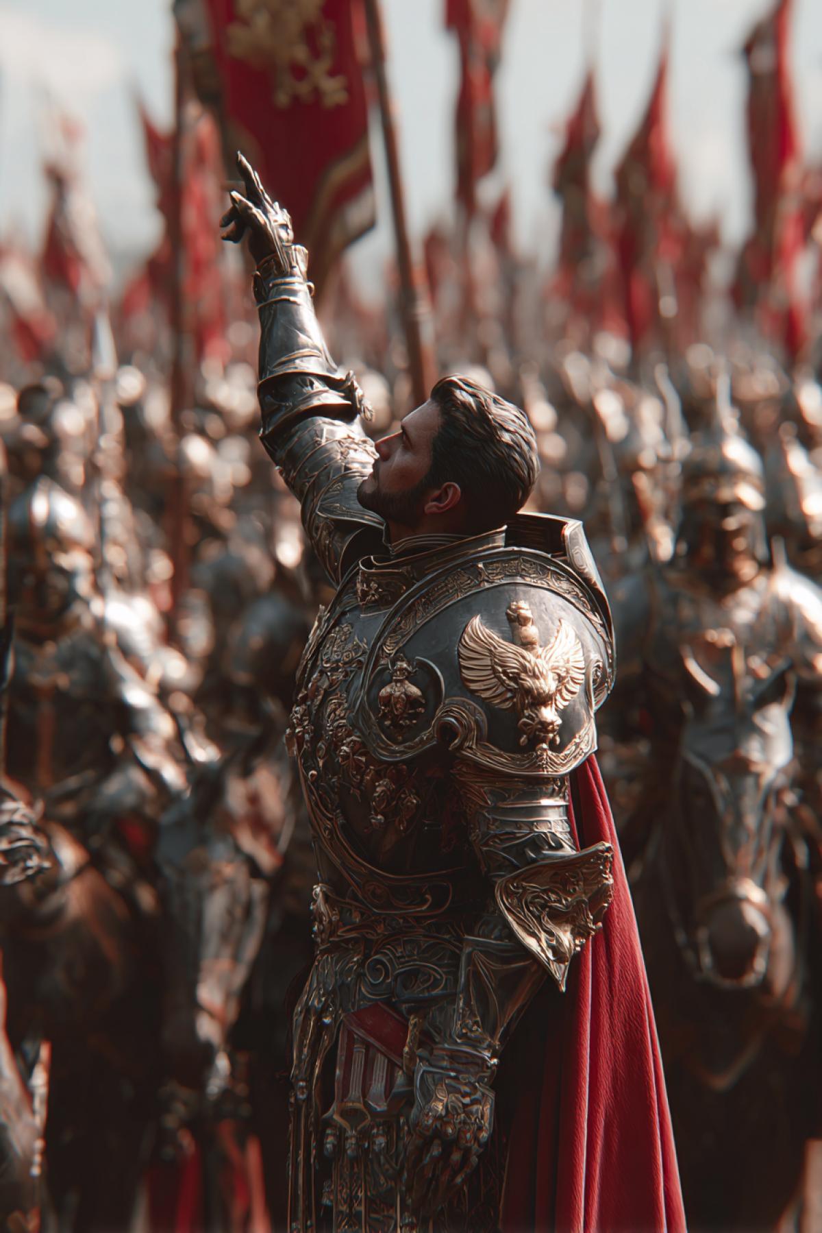 The commander declares an order to the army