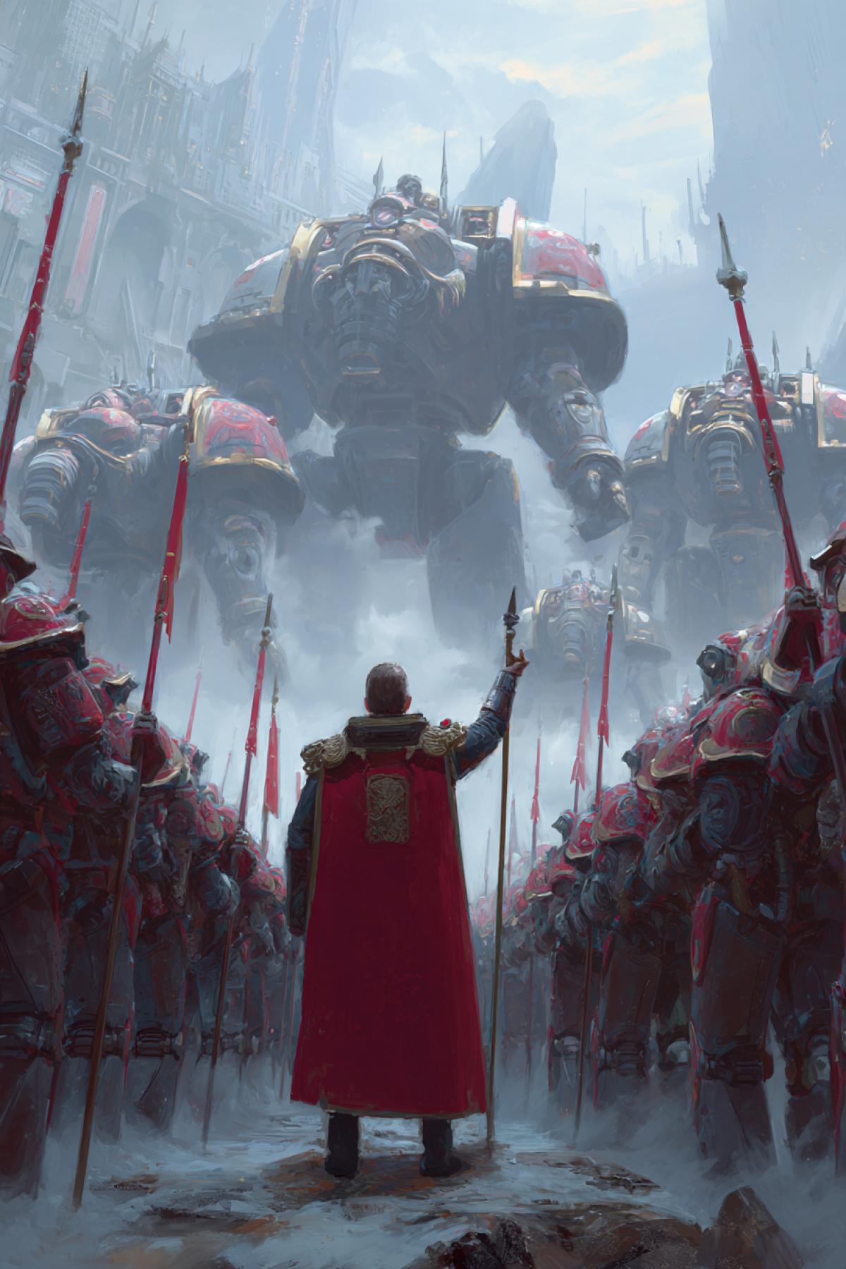 The commander declares an order to the army