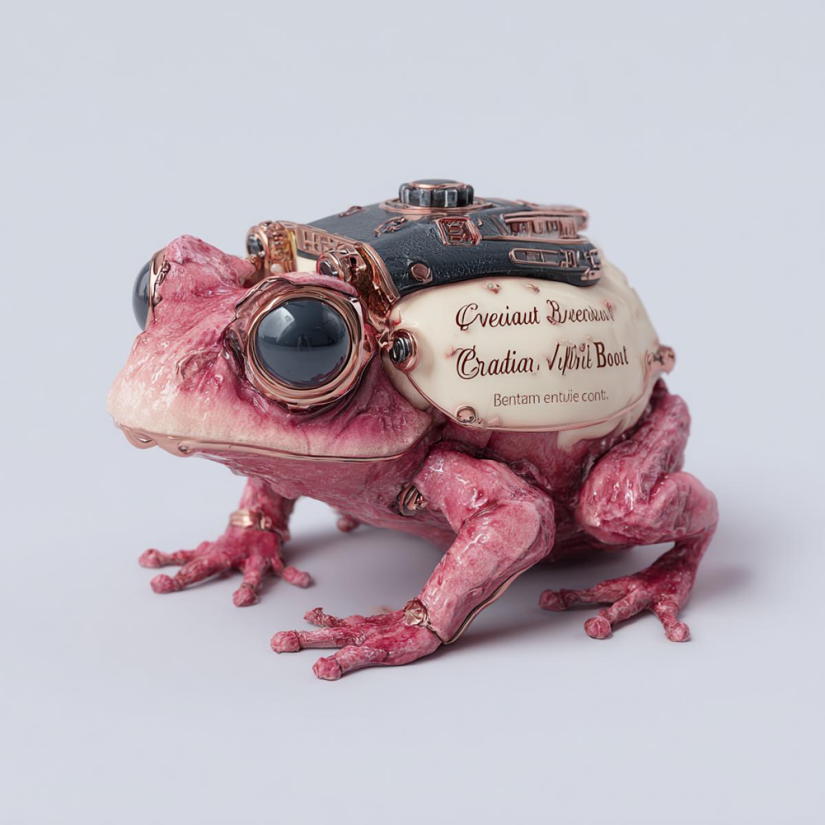 To generate an animal’s hybrid and a camera object.  The unique \"creature Brainrot\".  The inscription in Italian is a successful life!